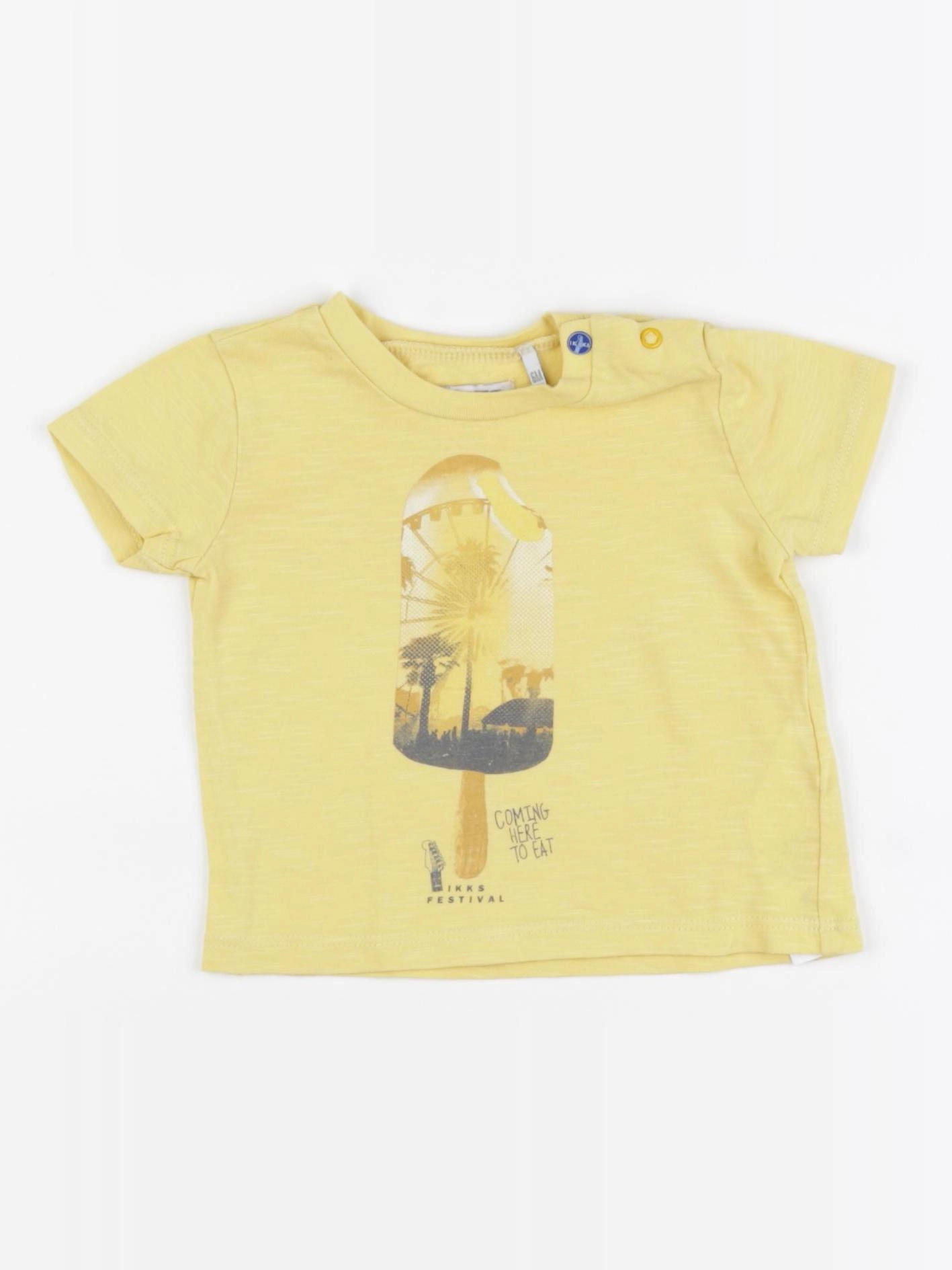 IKKS - tee-shirt jaune - 6 mois