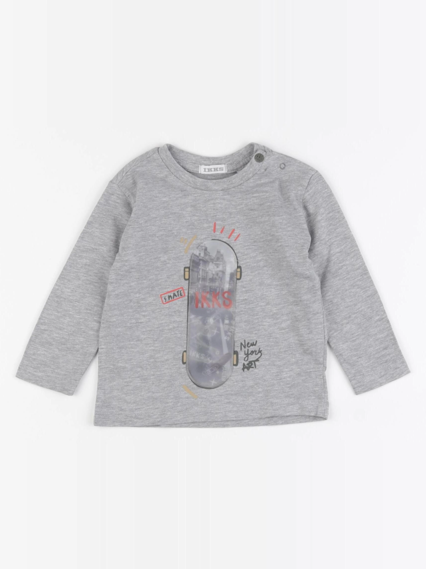 IKKS - tee-shirt gris - 6 mois