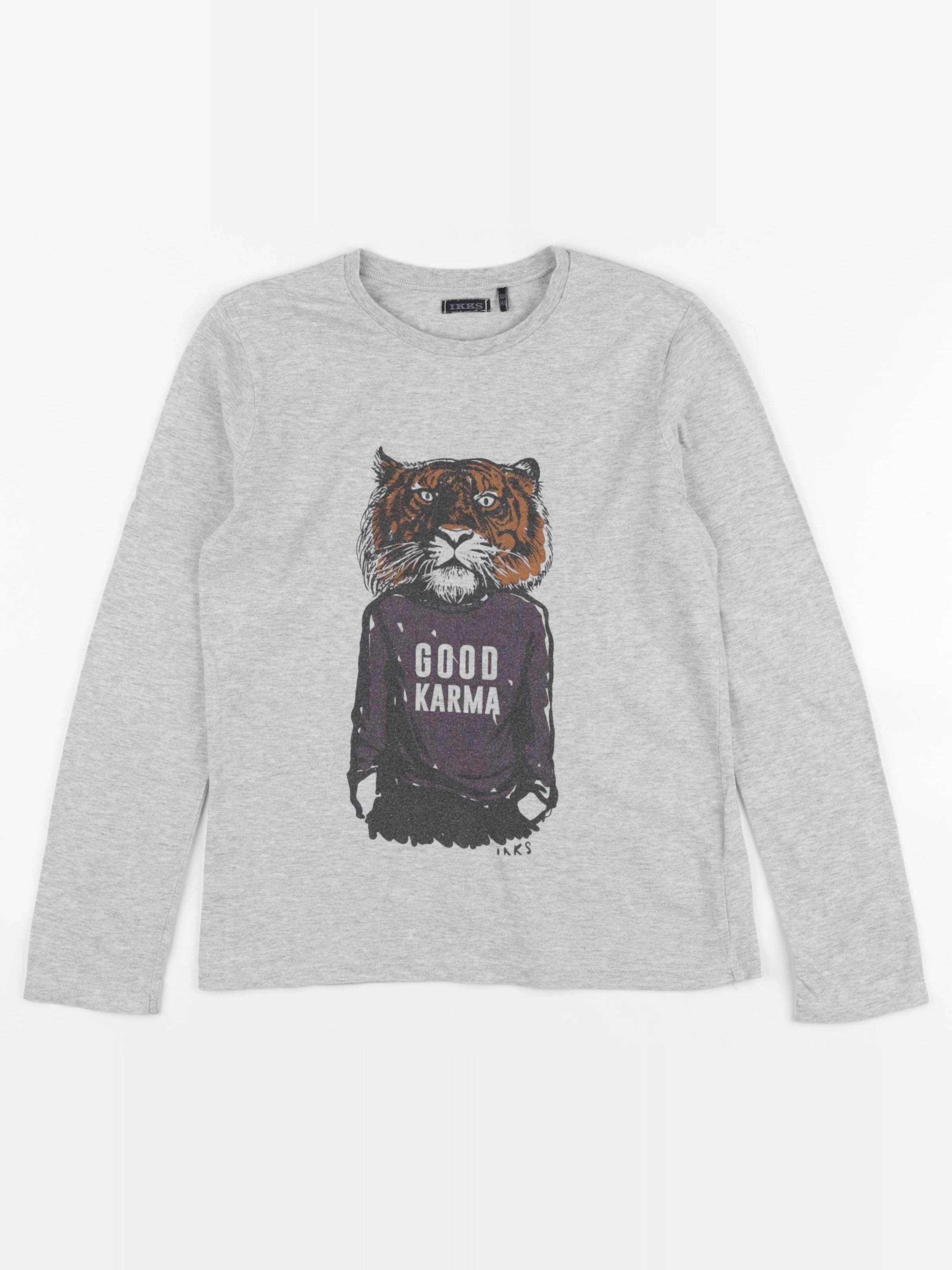 IKKS - tee-shirt gris - 10 ans