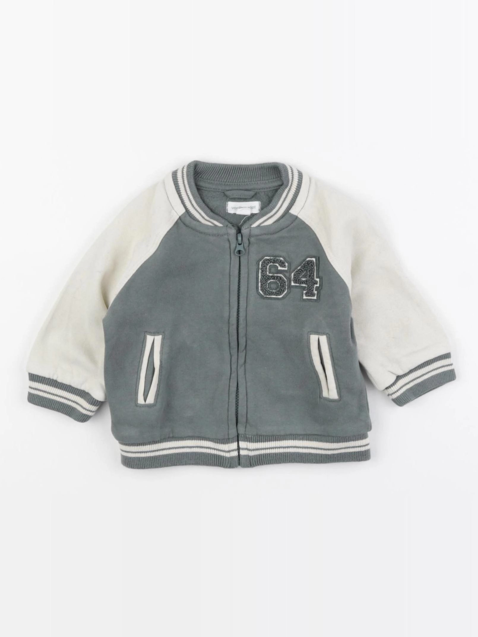 Vertbaudet - sweat vert - 3 mois