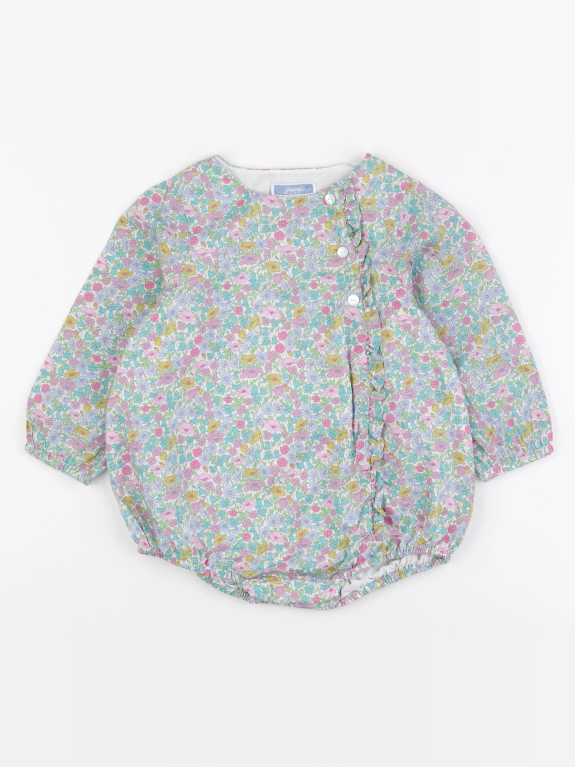 Jacadi - combinaison liberty bleu, multicolore, vert - 18 mois