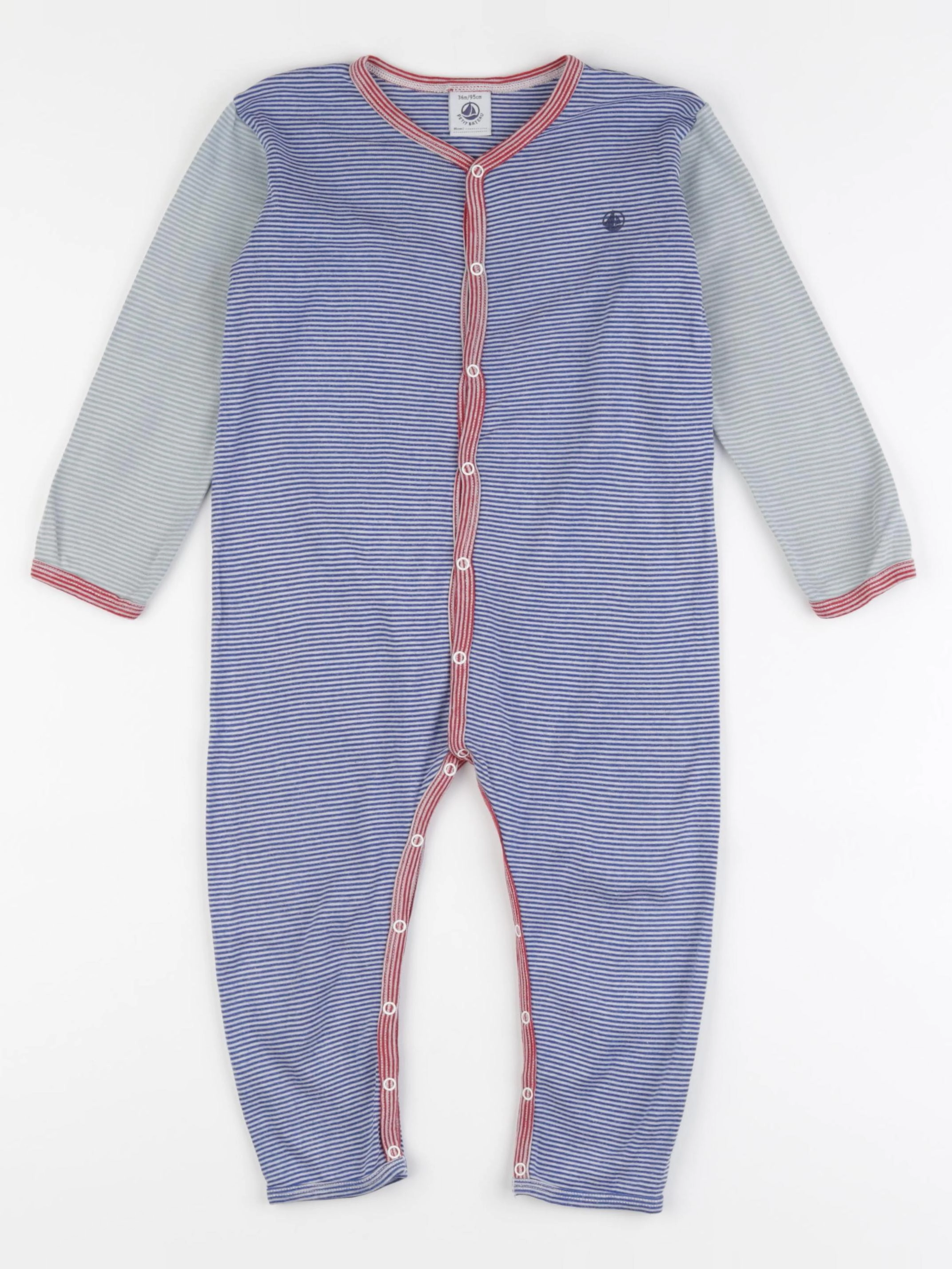 Petit Bateau - pyjama coton bleu - 36 mois