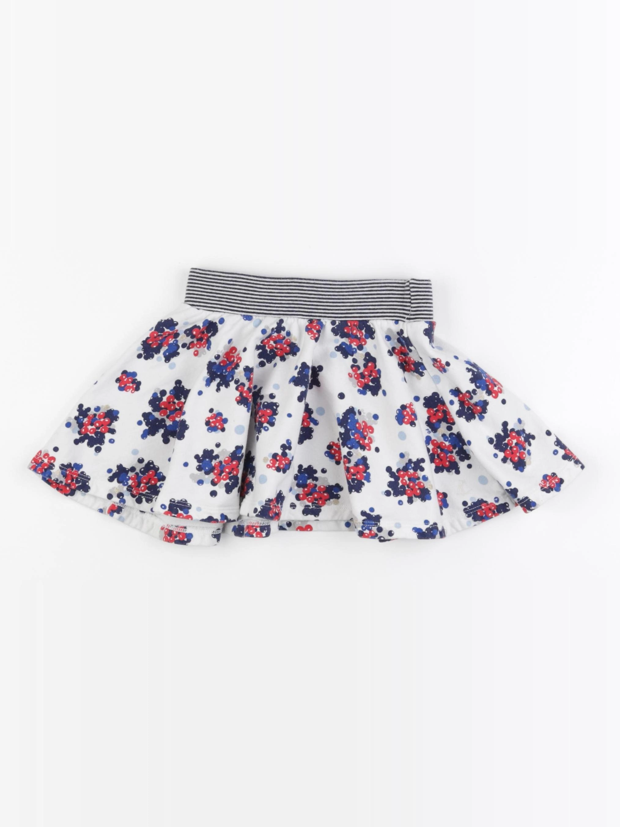 Petit Bateau - jupe blanc, bleu - 4 ans