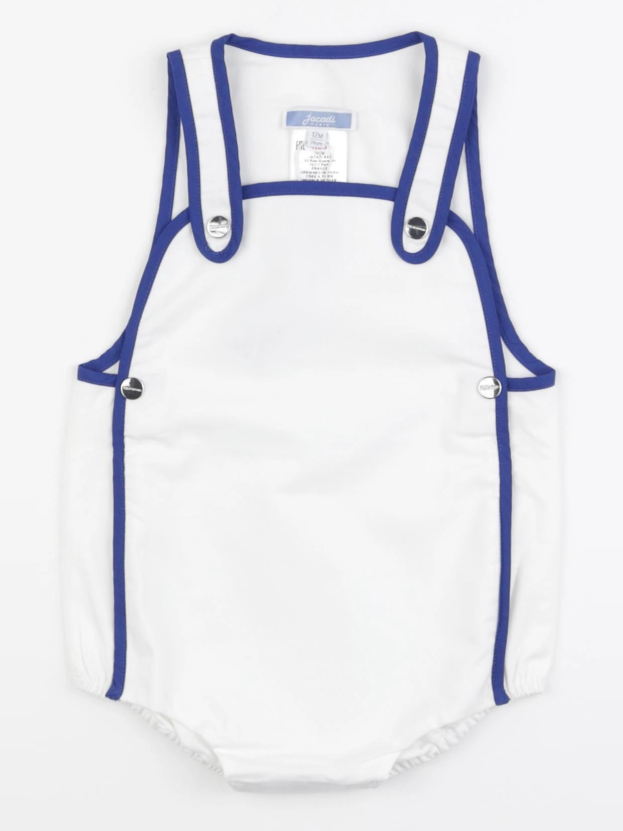 Jacadi - combinaison blanc, bleu - 12 mois