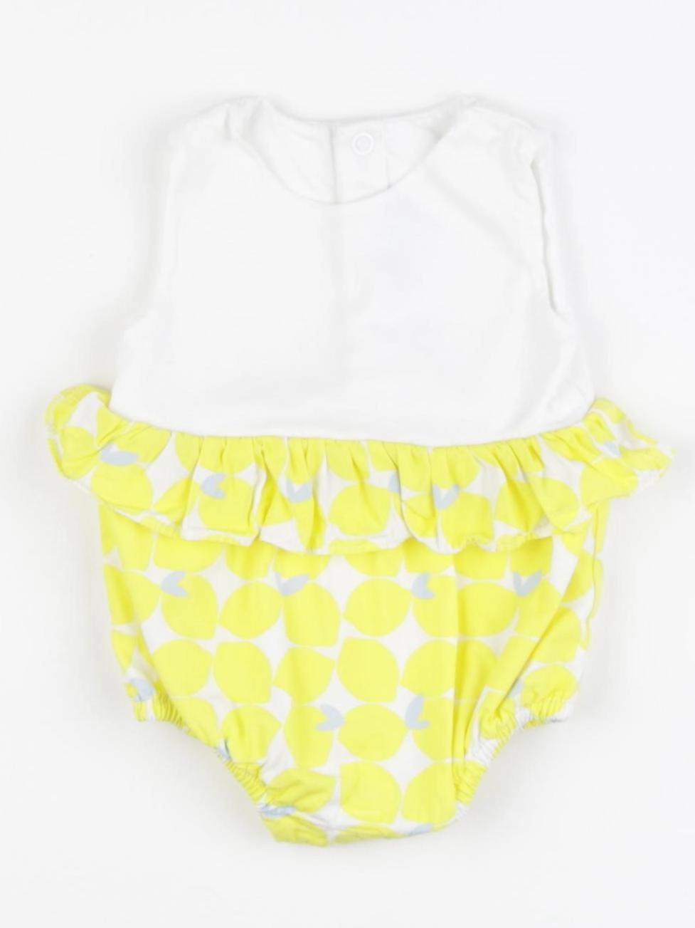 Jacadi - combinaison blanc, jaune - 1 mois