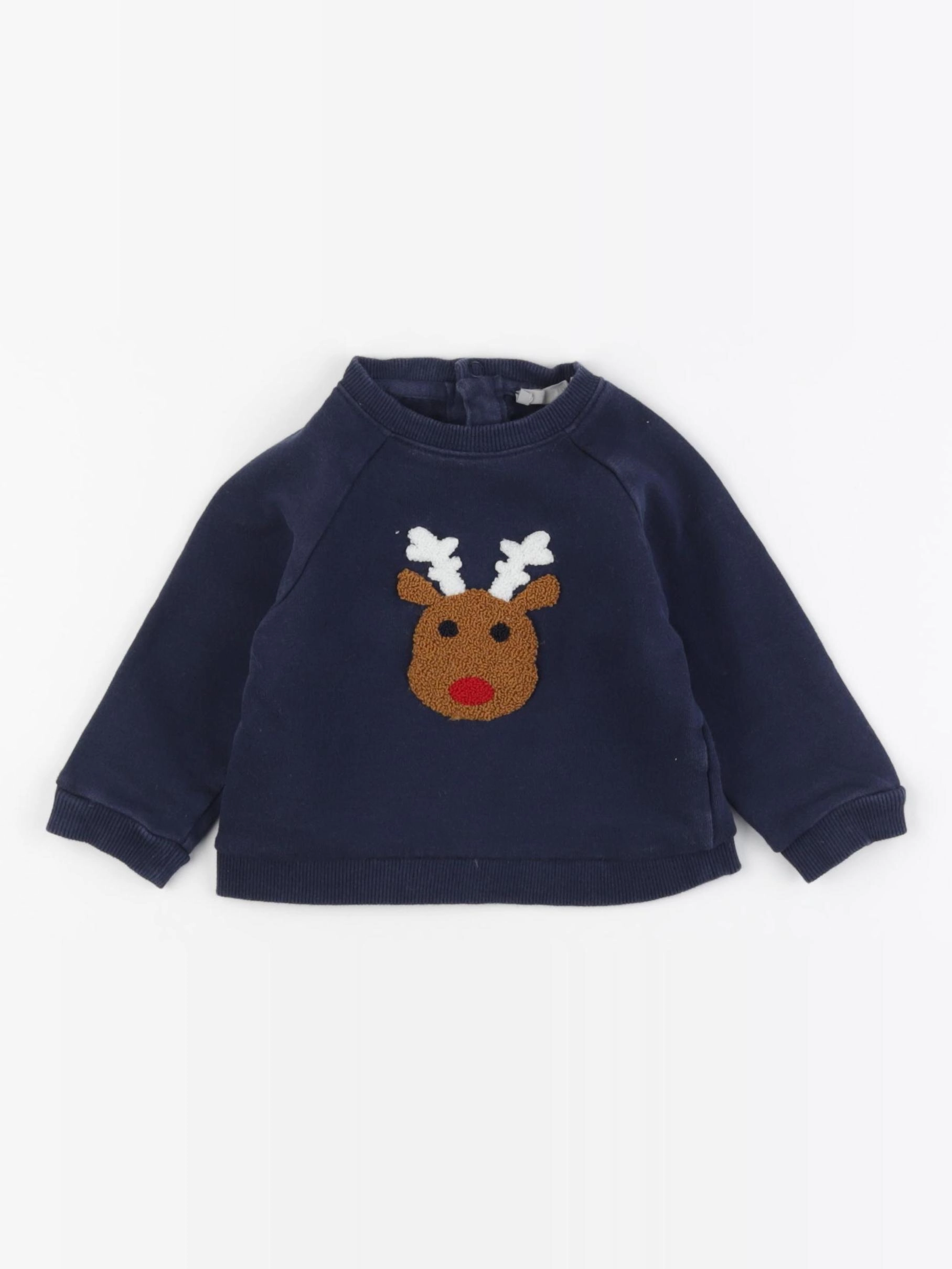 Boutchou - sweat bleu - 12 mois