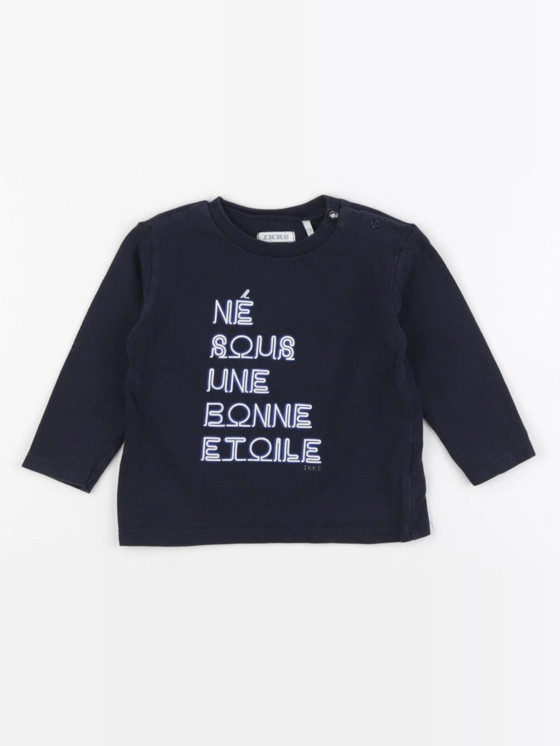 IKKS - tee-shirt bleu - 12 mois