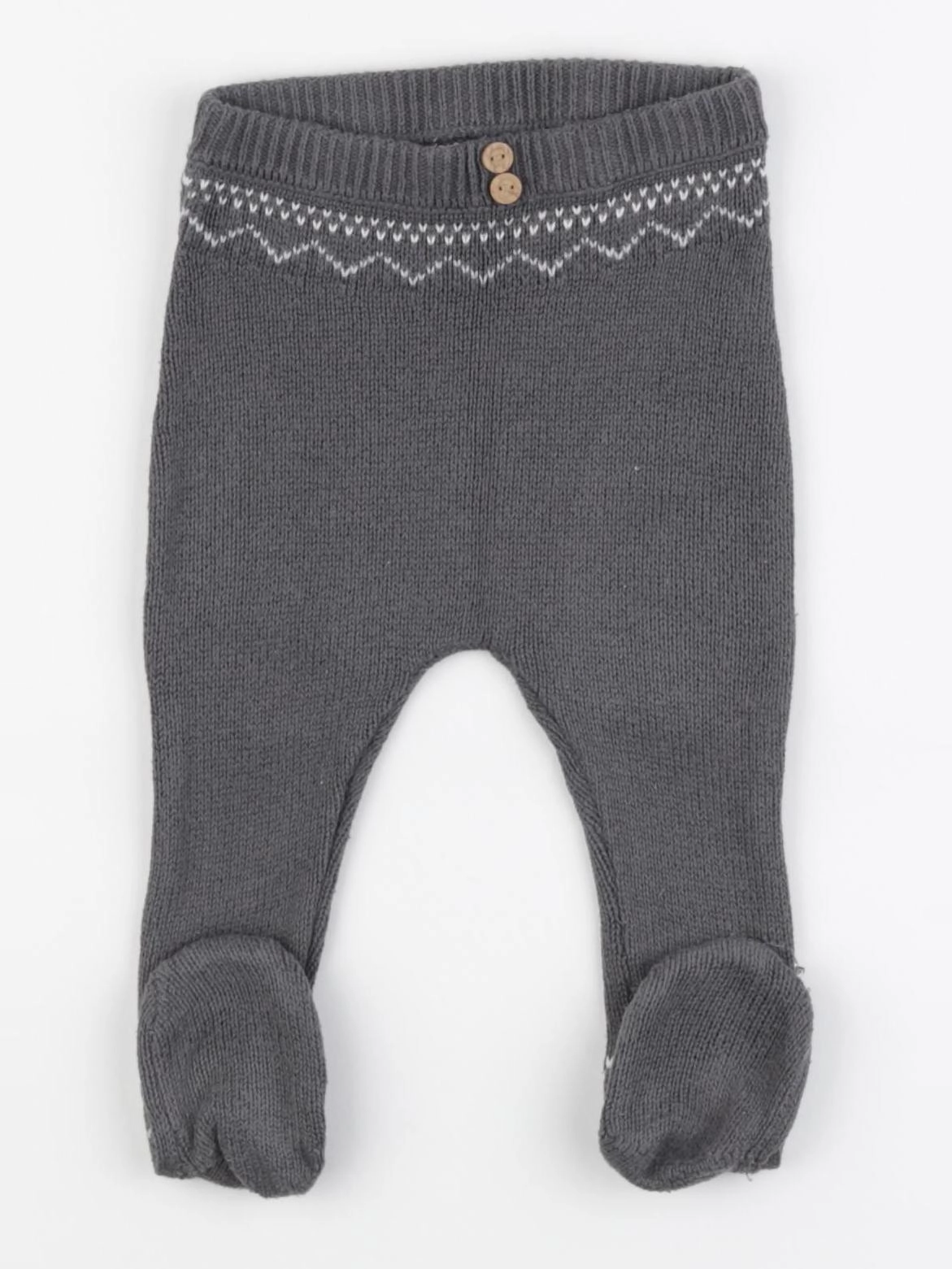 Vertbaudet - legging gris - 9 mois