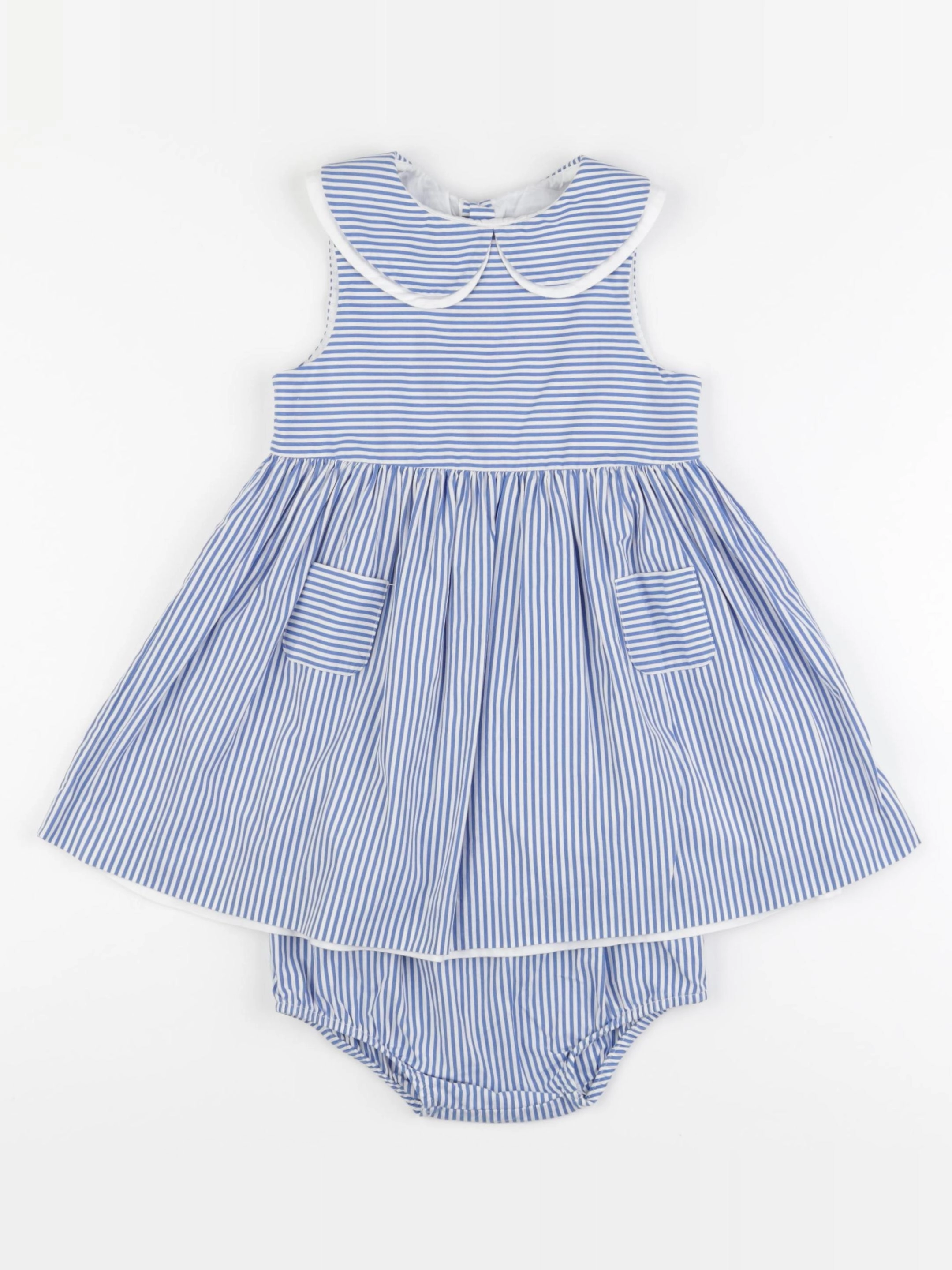 Jacadi - robe bleu, blanc - 36 mois