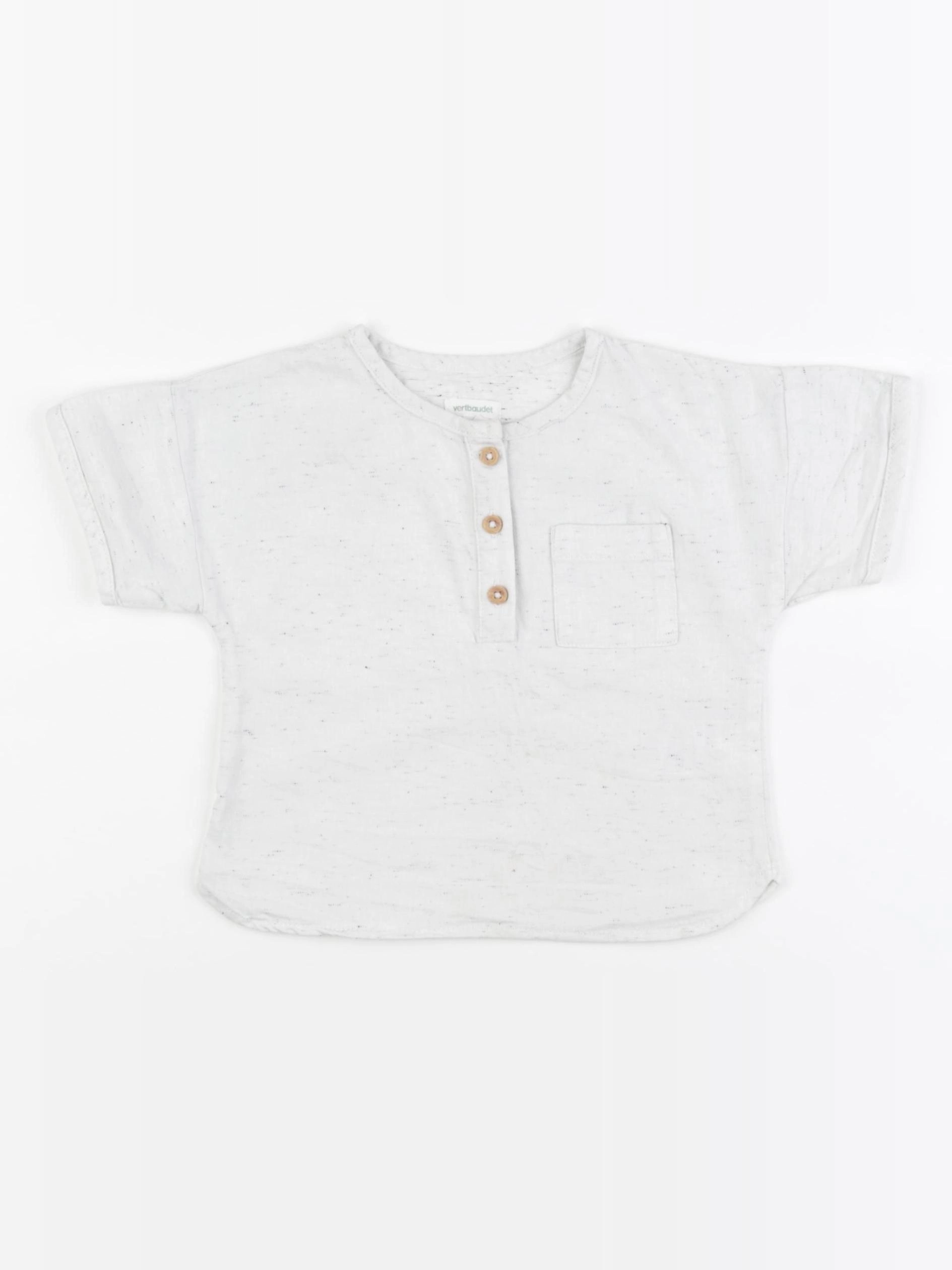 Vertbaudet - tee-shirt beige - 18 mois