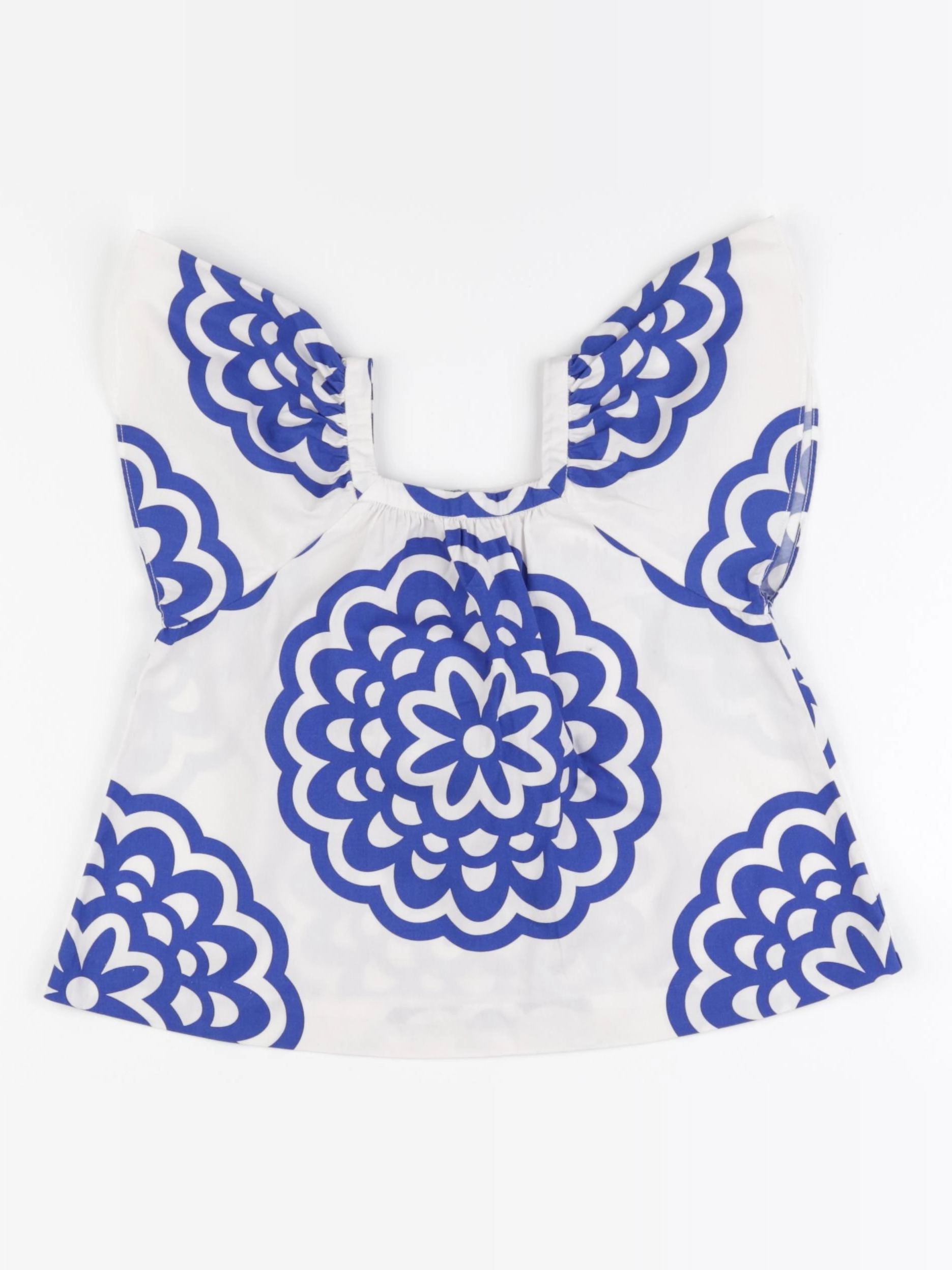 Jacadi - blouse blanc, bleu - 4 ans