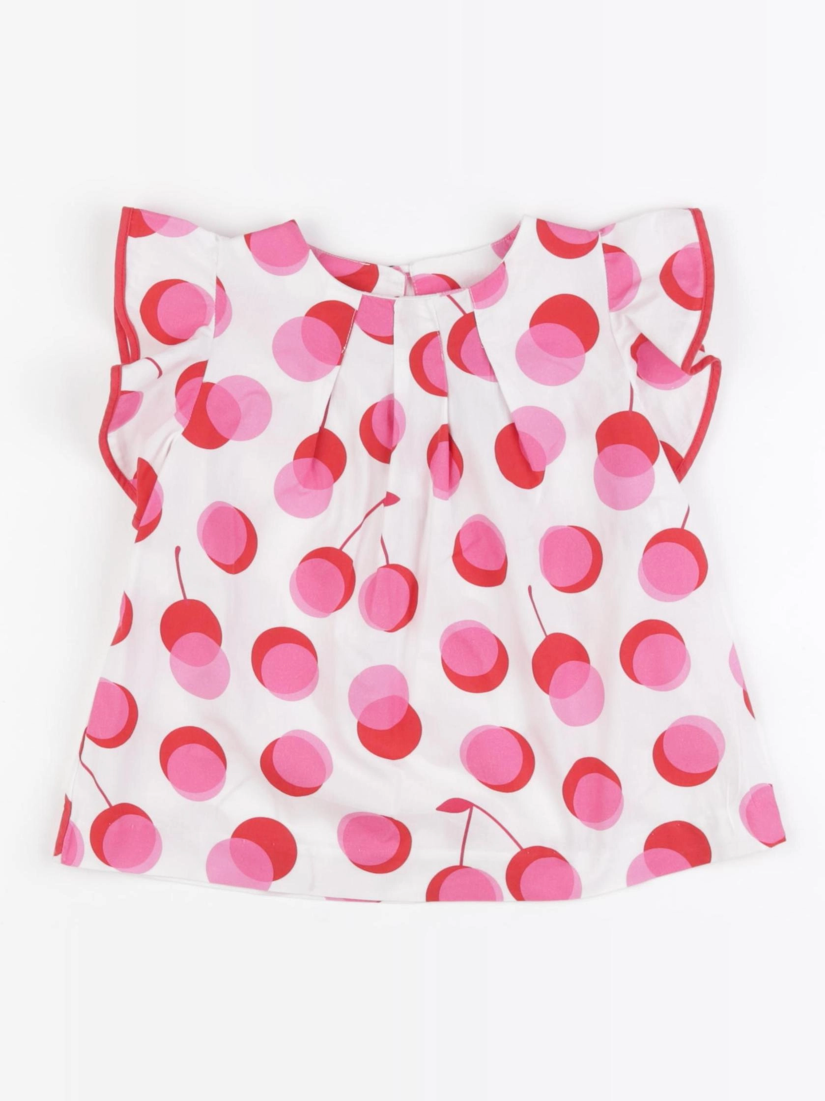 Jacadi - blouse blanc, rose - 4 ans