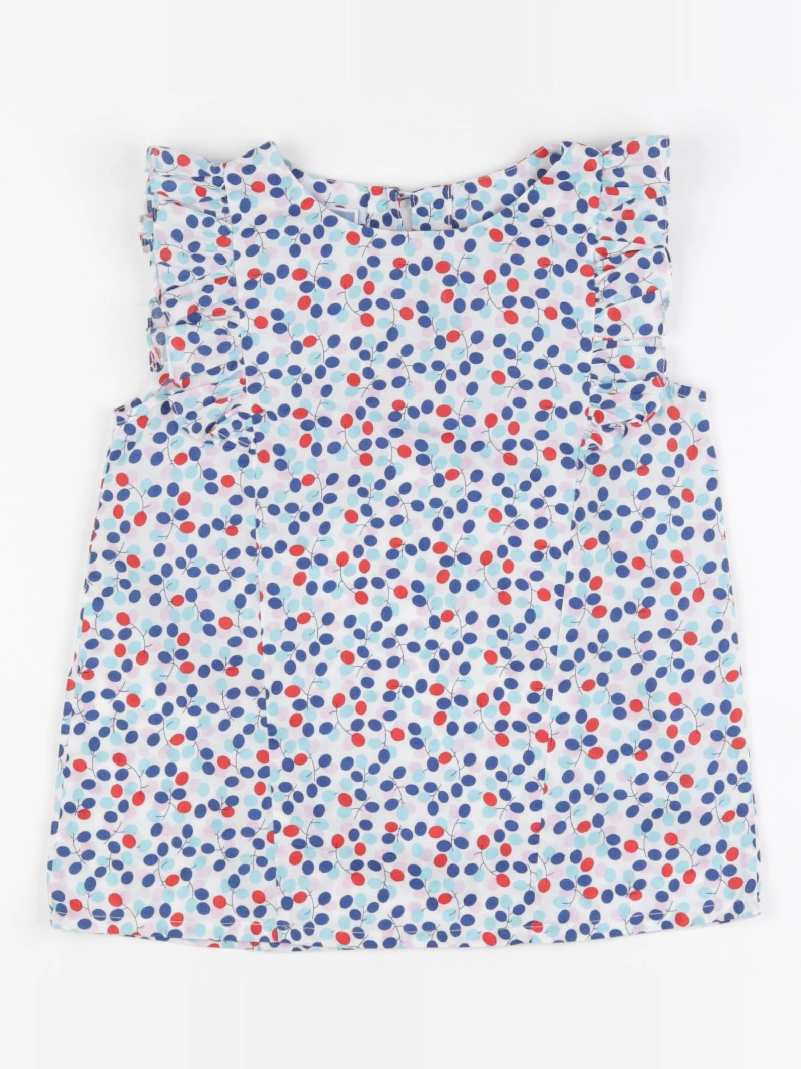 Jacadi - blouse bleu, rouge - 6 ans