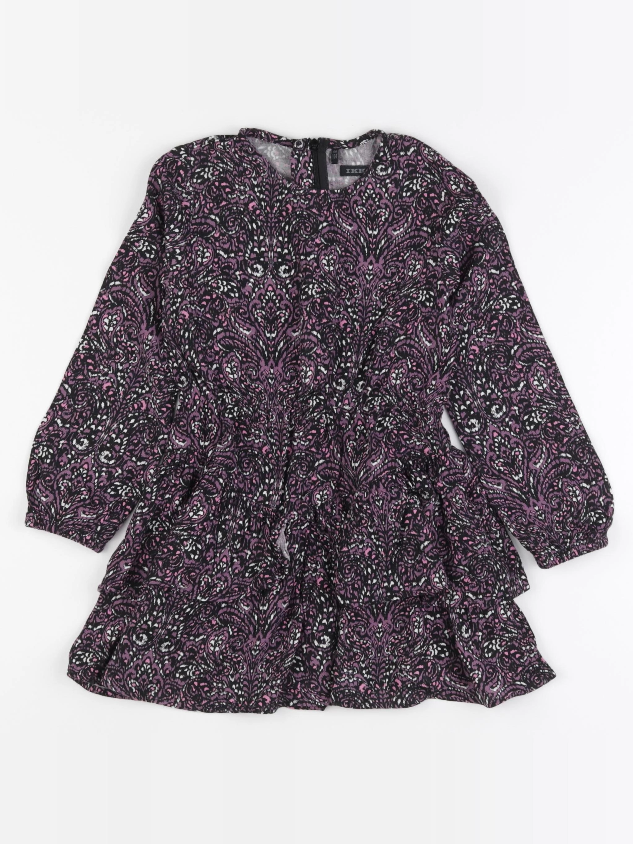 IKKS - robe noir, violet - 4 ans