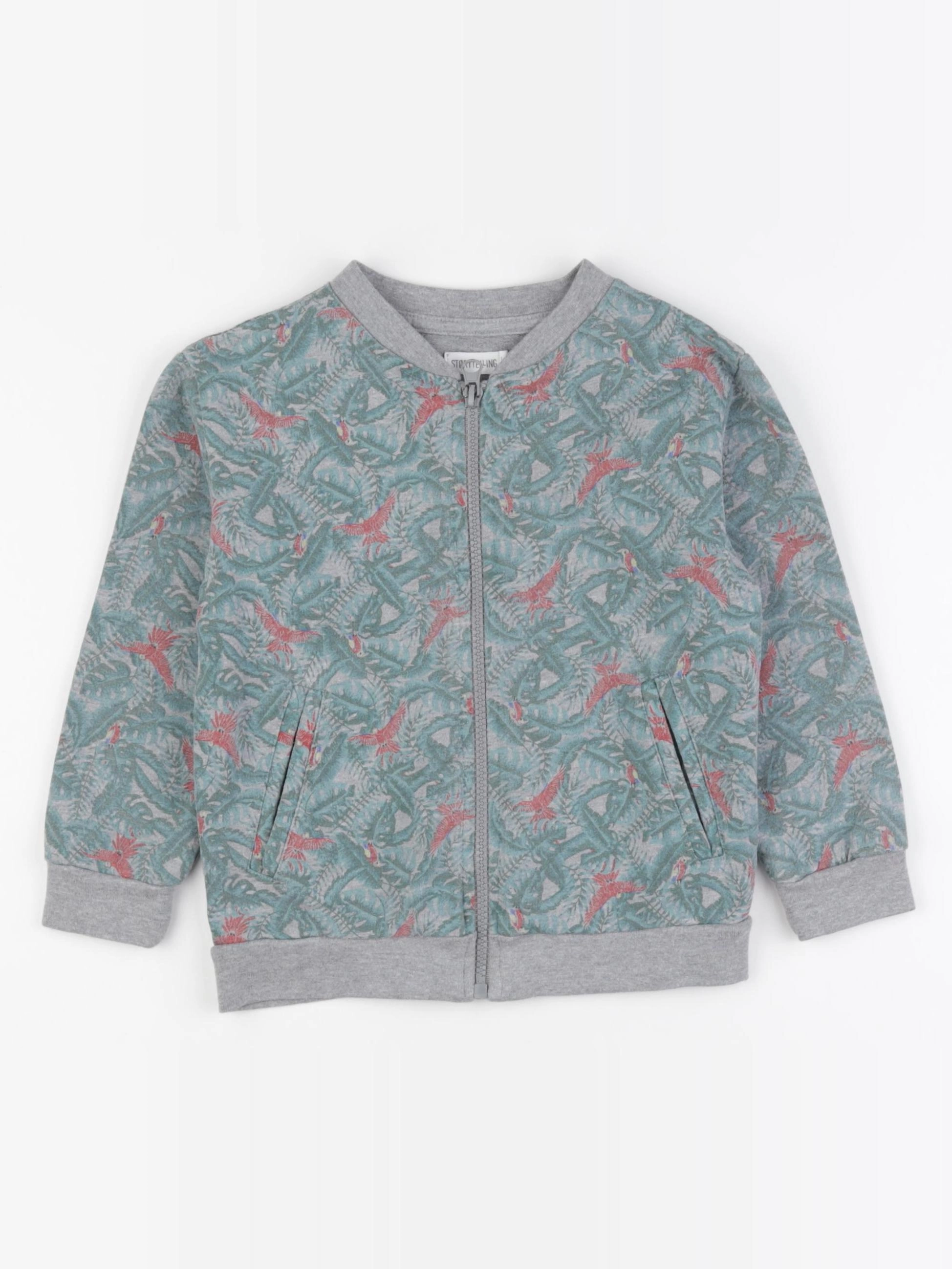 Storytelling - sweat vert, gris - 4 ans