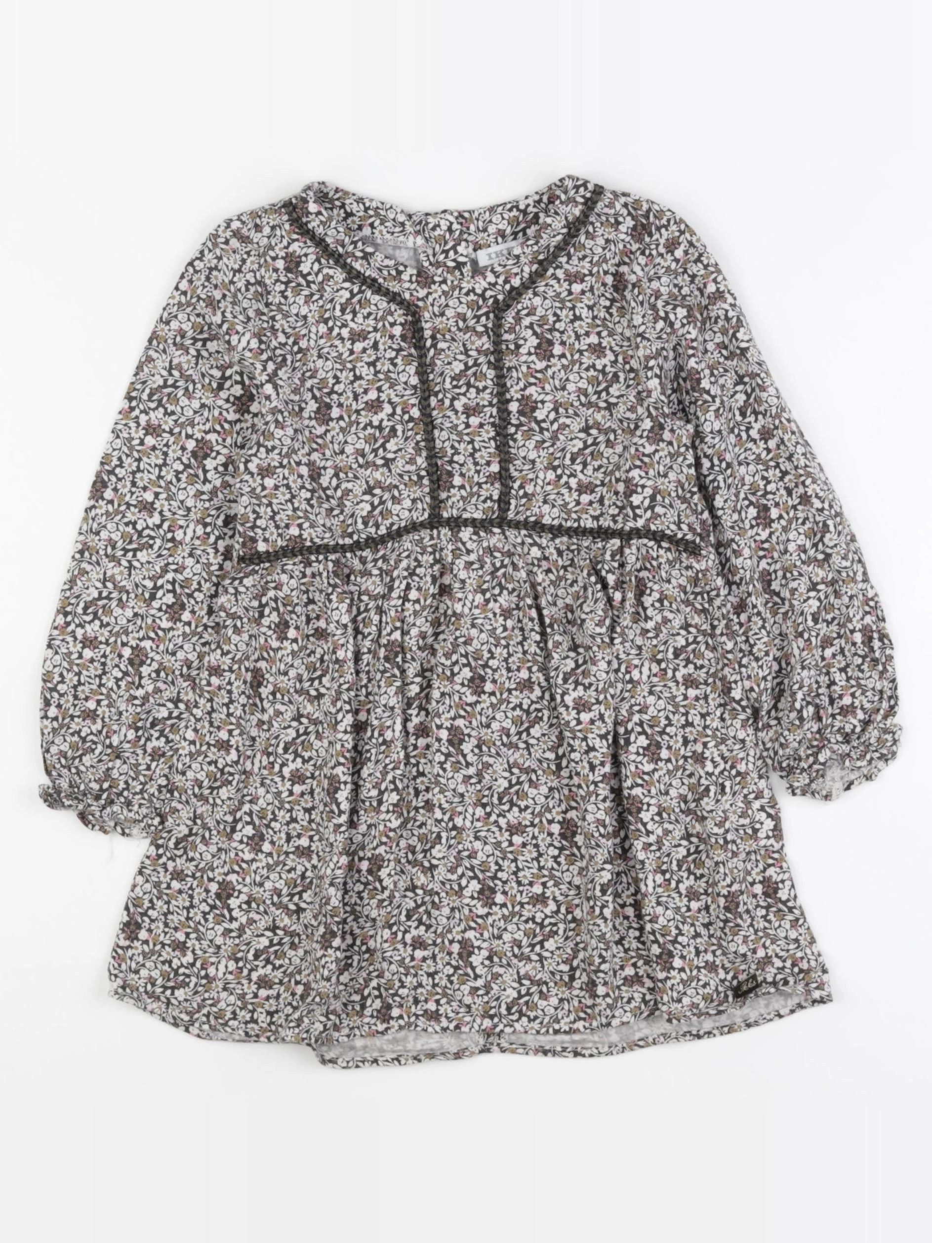 IKKS - robe vert, marron - 3 ans