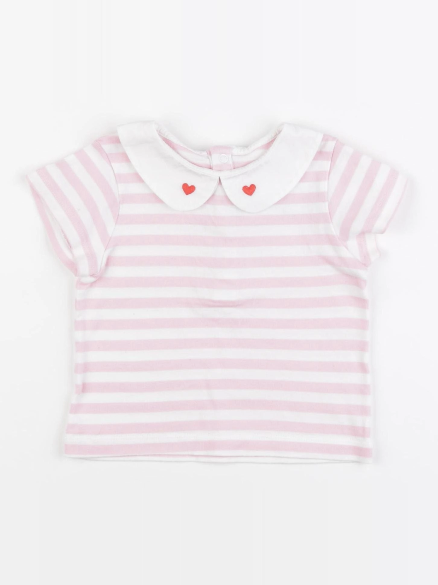 Jacadi - tee-shirt blanc, rose - 24 mois