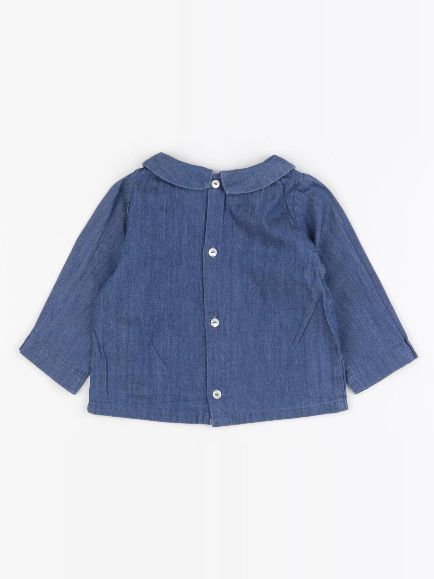 Jacadi - blouse bleu - 6 mois