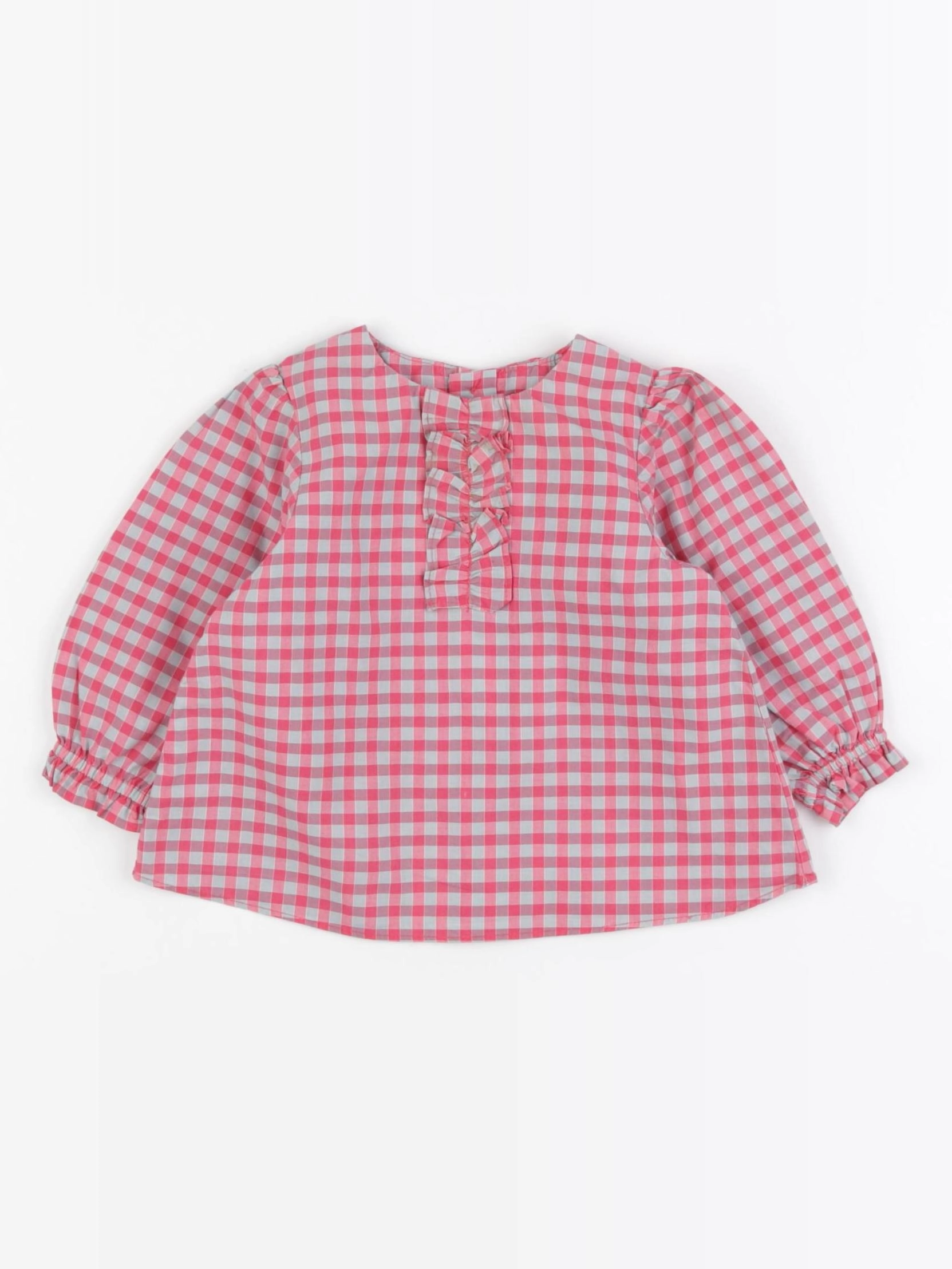 Jacadi - blouse gris, rouge - 6 mois