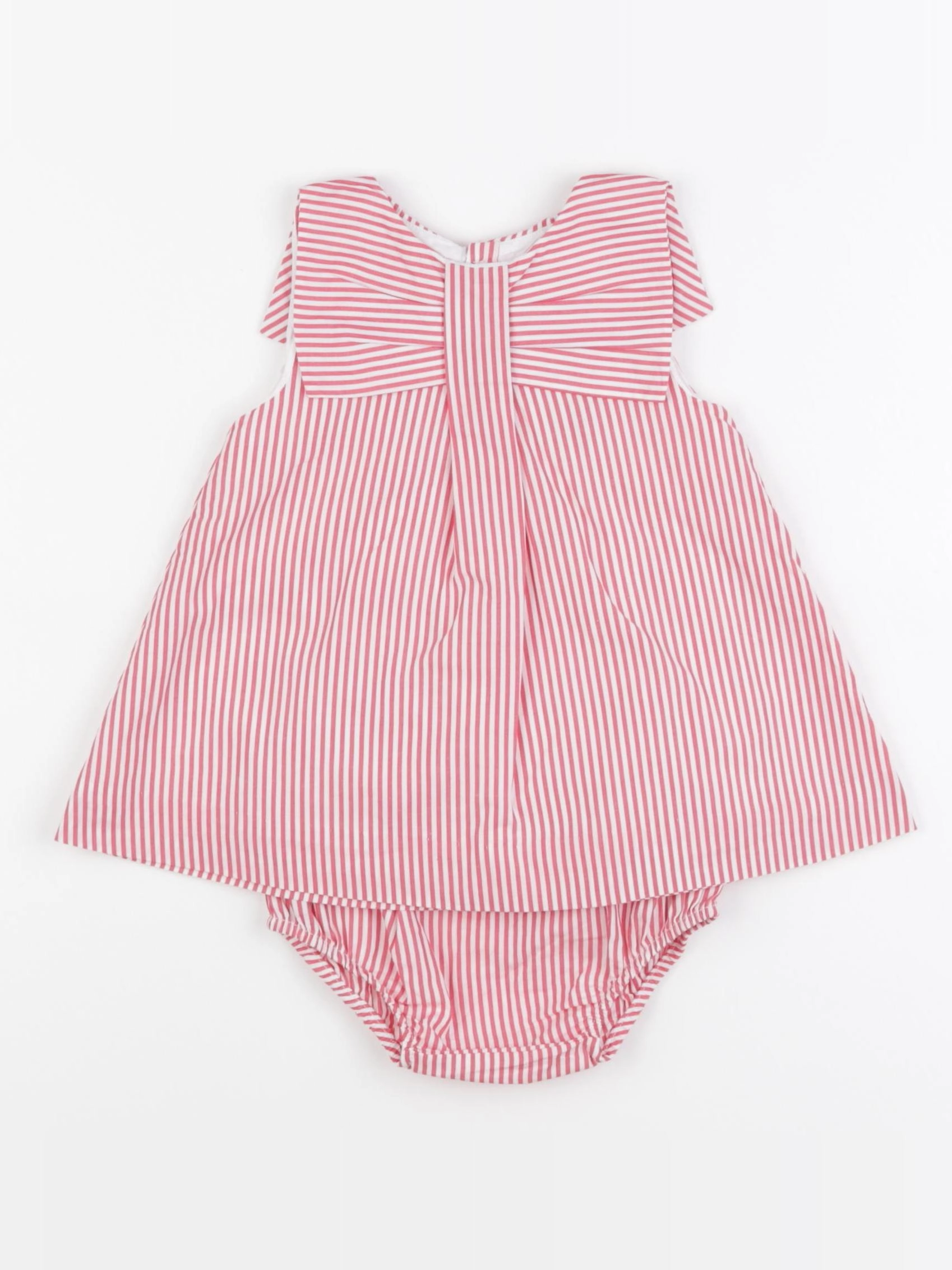 Jacadi - robe blanc, rouge - 6 mois