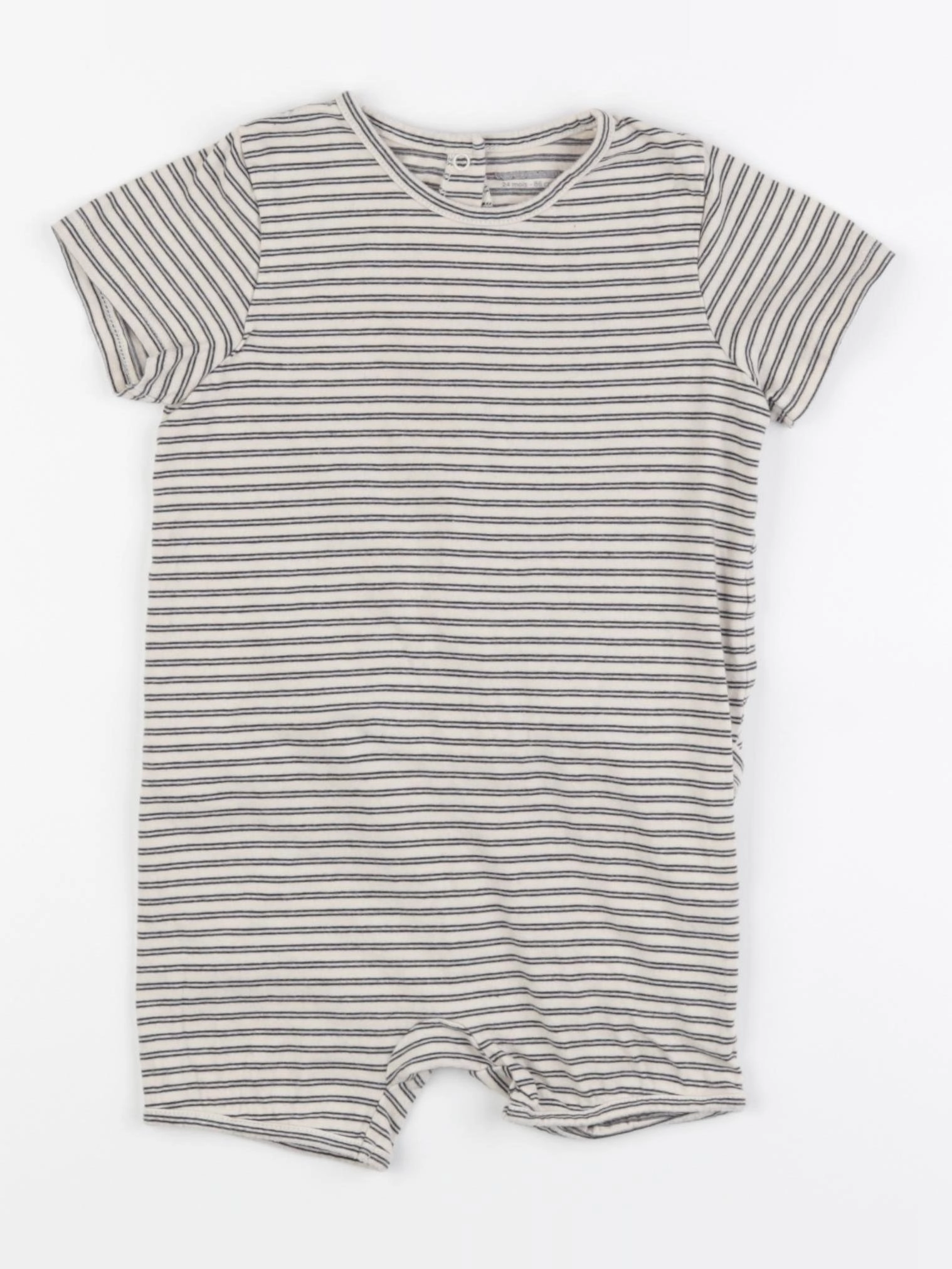Vertbaudet - pyjama coton beige, noir - 24 mois
