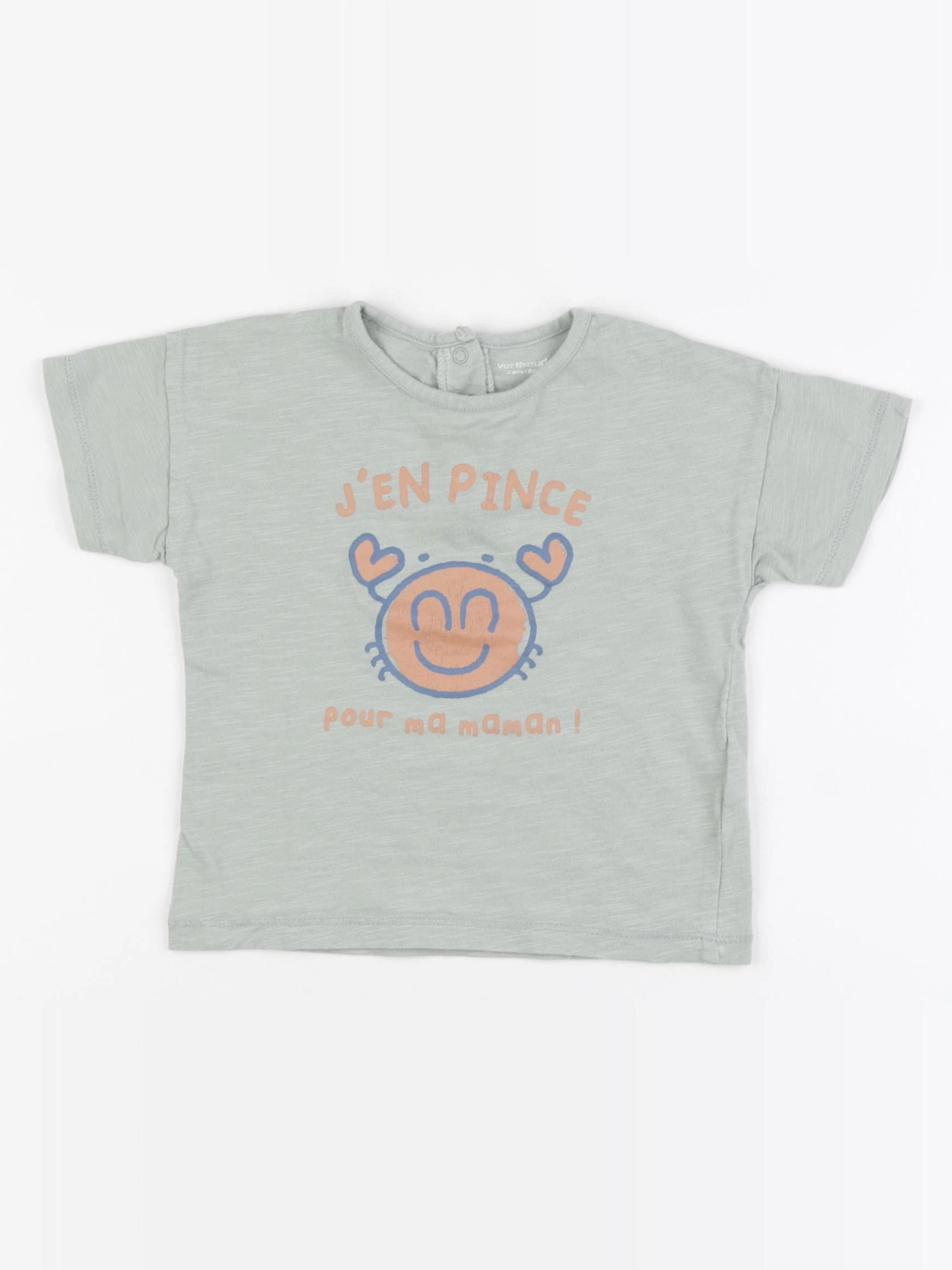Vertbaudet - tee-shirt vert - 2 ans