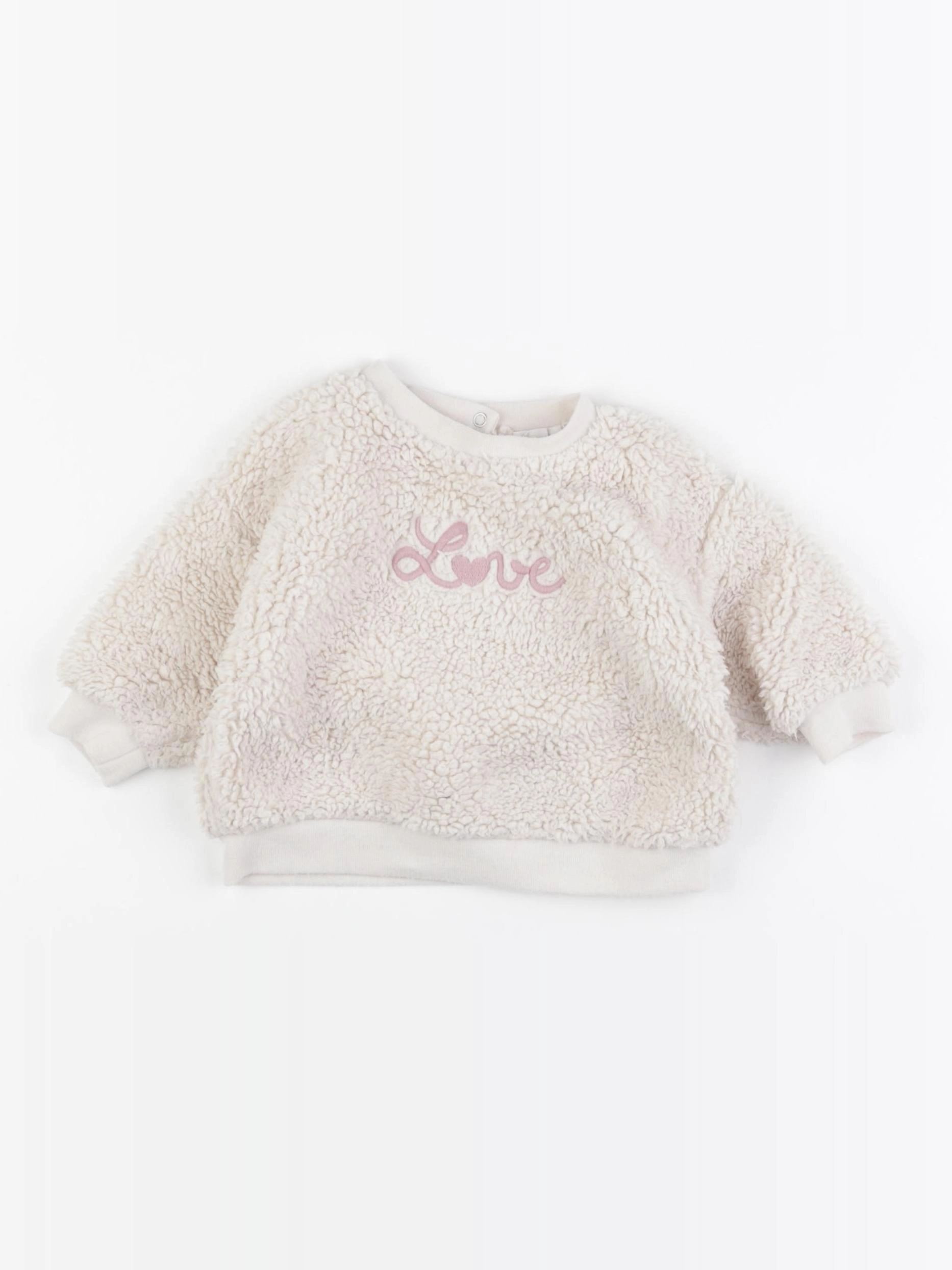 Vertbaudet - sweat beige - 9 mois