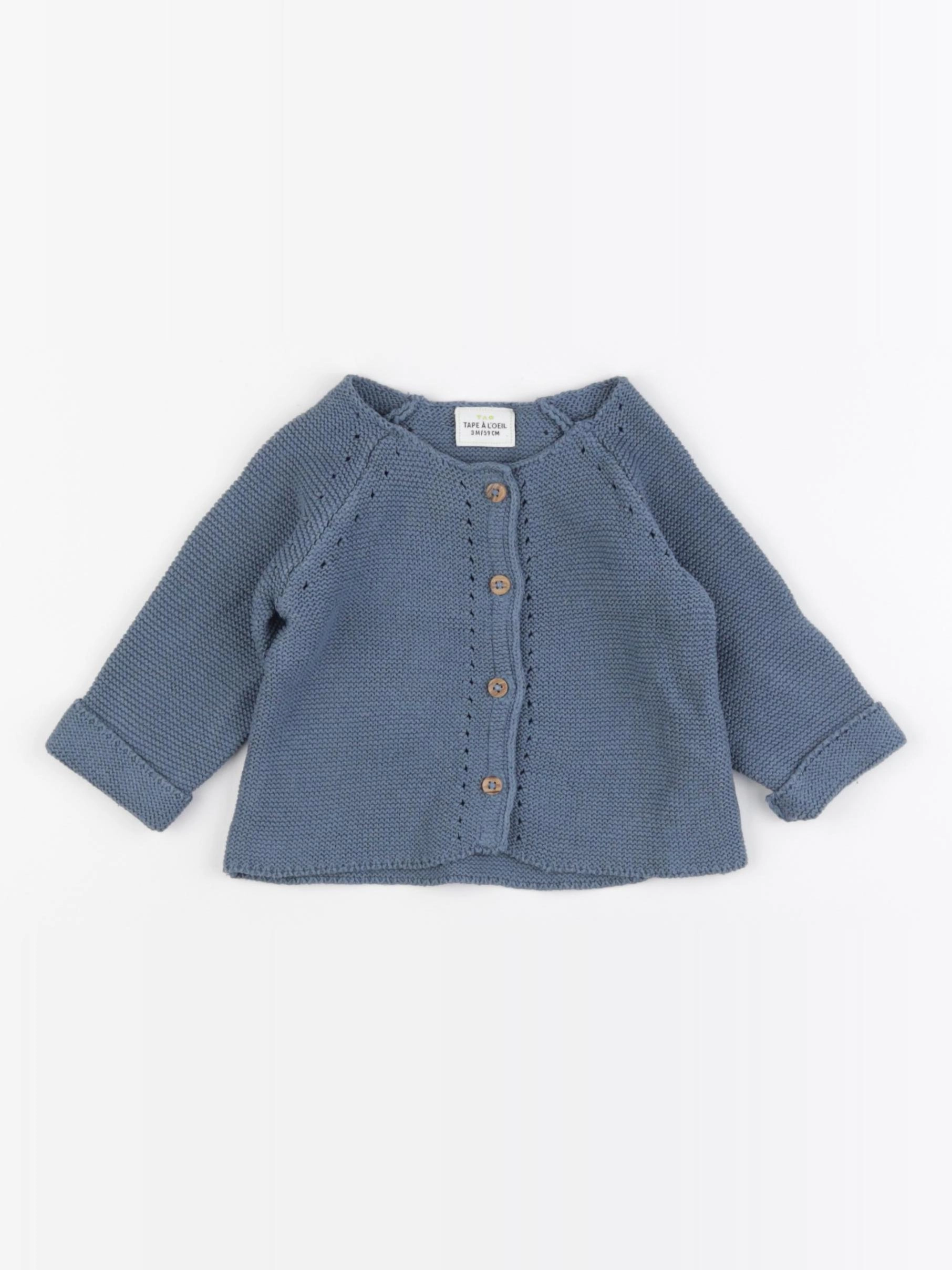 Tape à l'oeil - gilet bleu - 3 mois