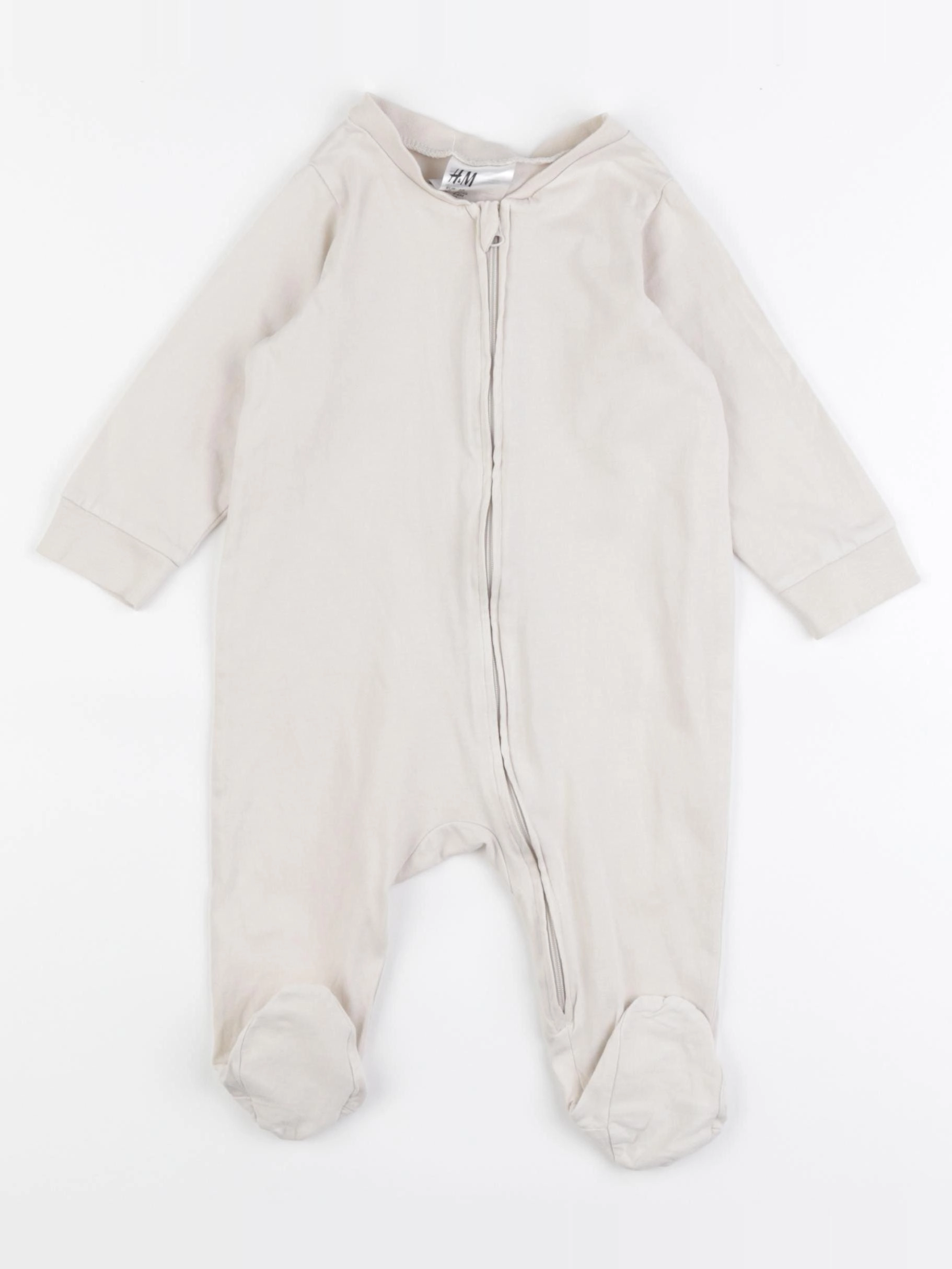 H&M - pyjama coton beige - 4/6 mois