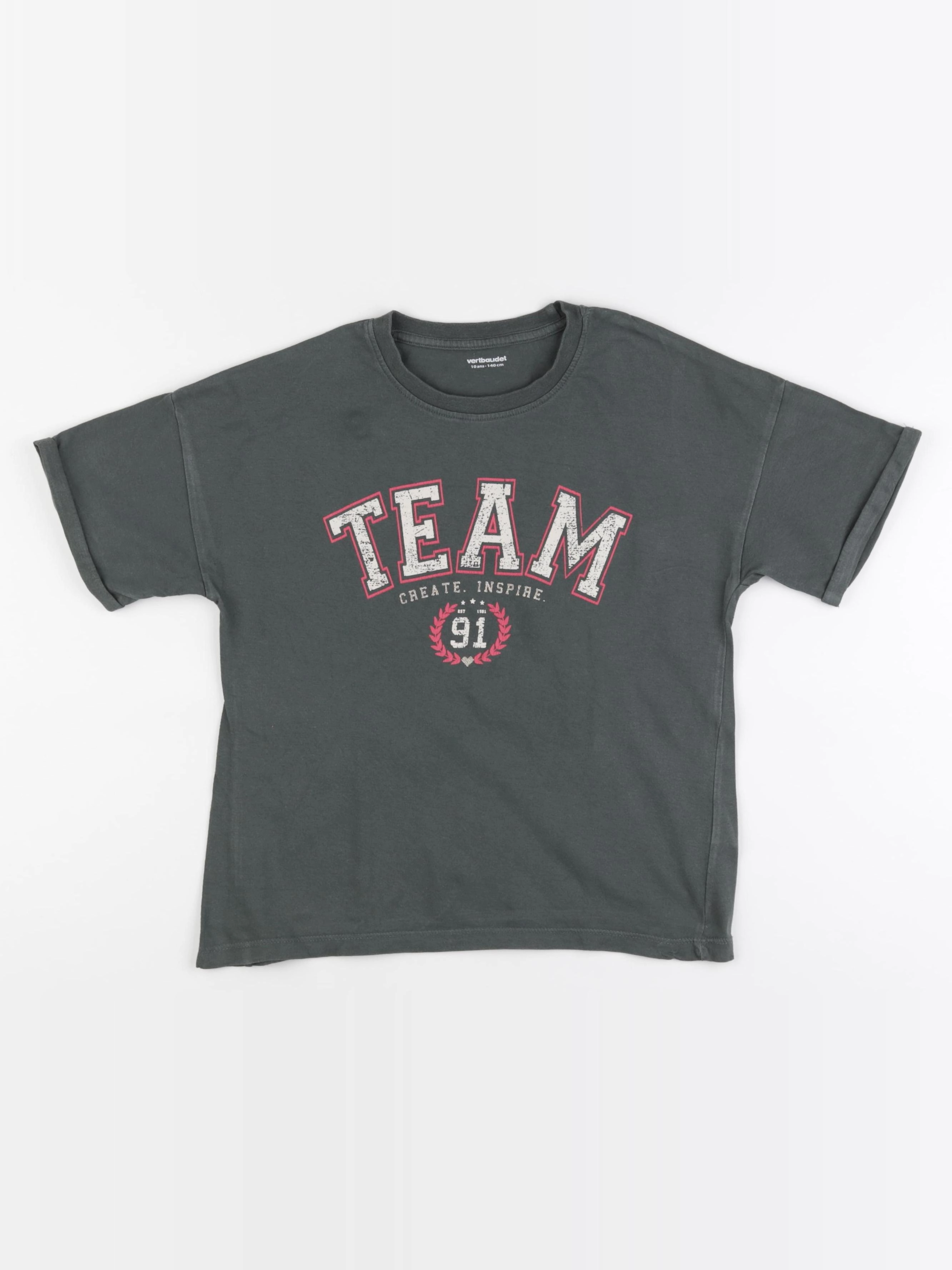Vertbaudet - tee-shirt vert - 10 ans