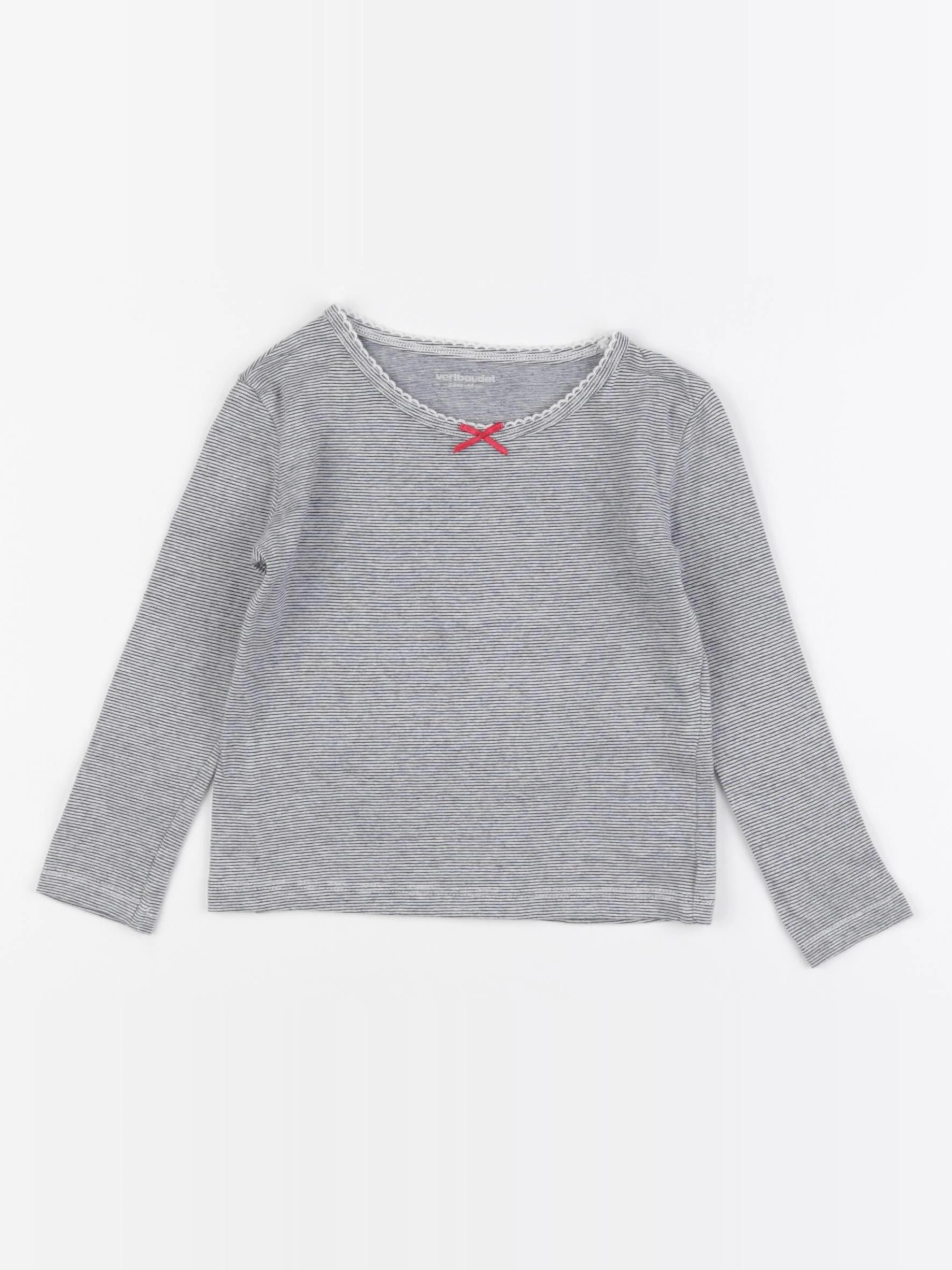 Vertbaudet - maillot de corps noir, blanc - 4 ans