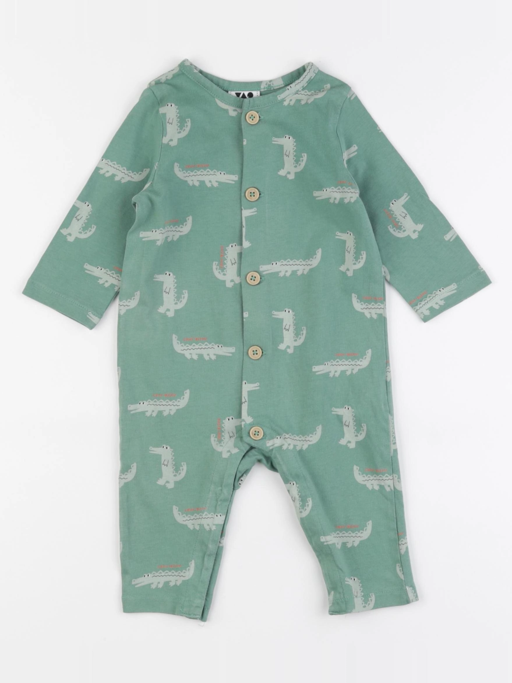 Tape à l'oeil - pyjama coton vert - 6 mois