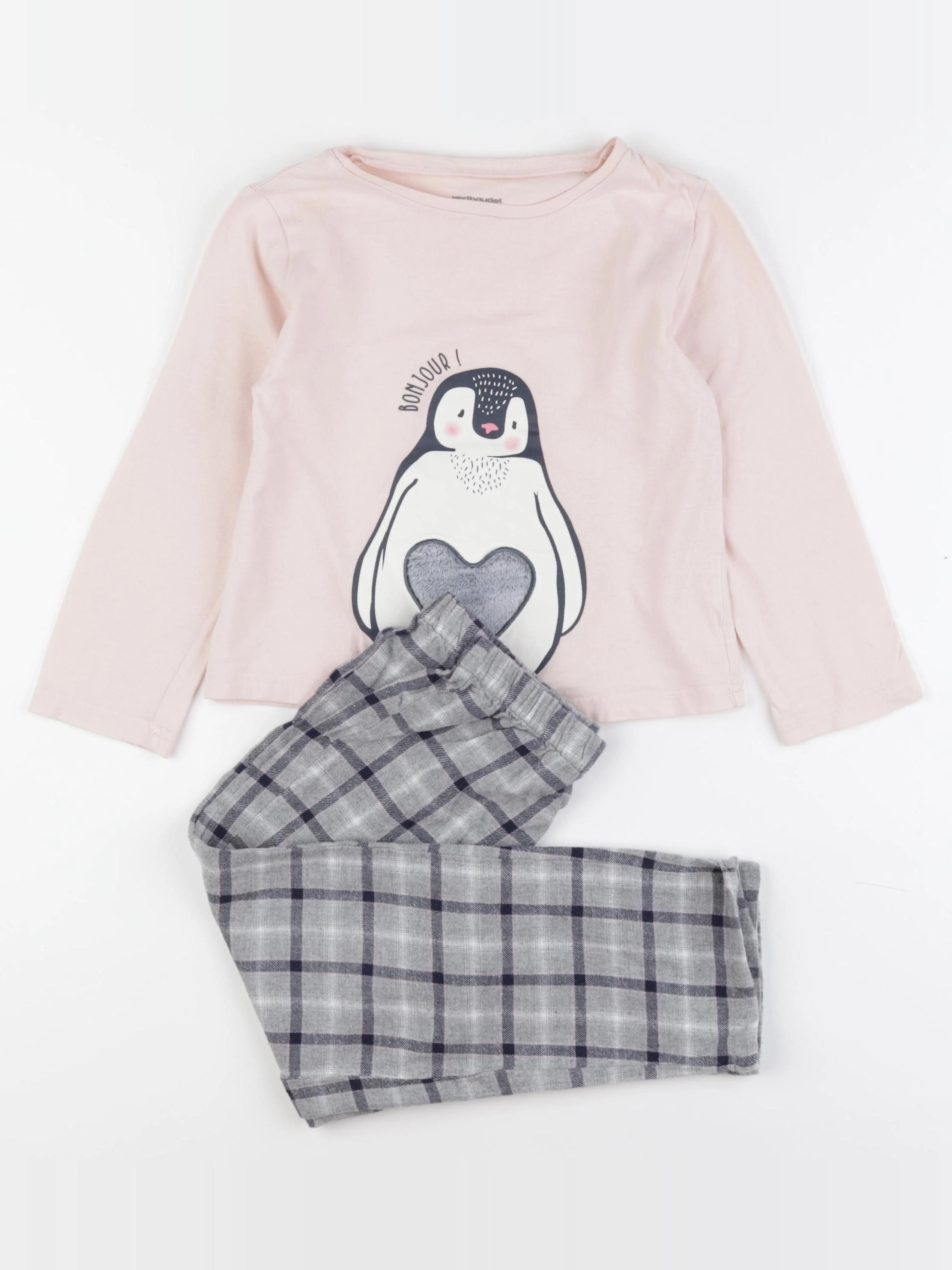 Vertbaudet - pyjama coton rose - 6 ans
