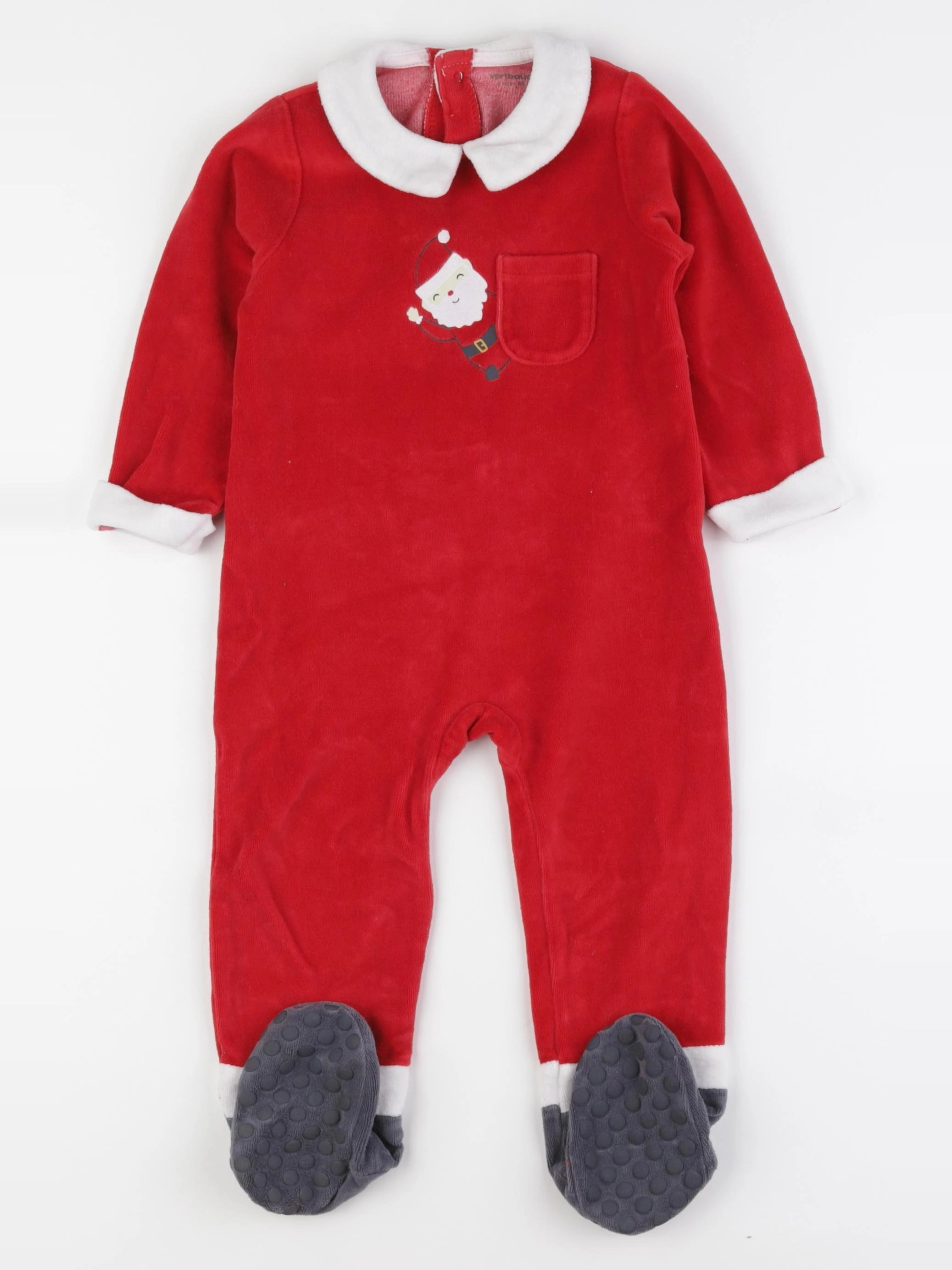 Vertbaudet - pyjama velours rouge - 2 ans