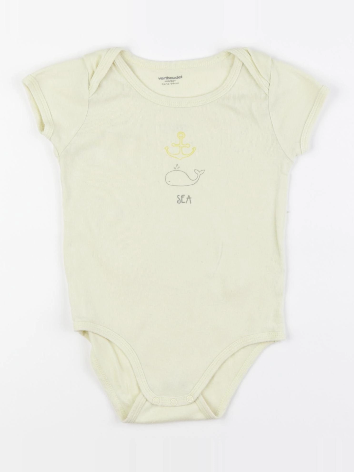 Vertbaudet - body jaune - 3 ans