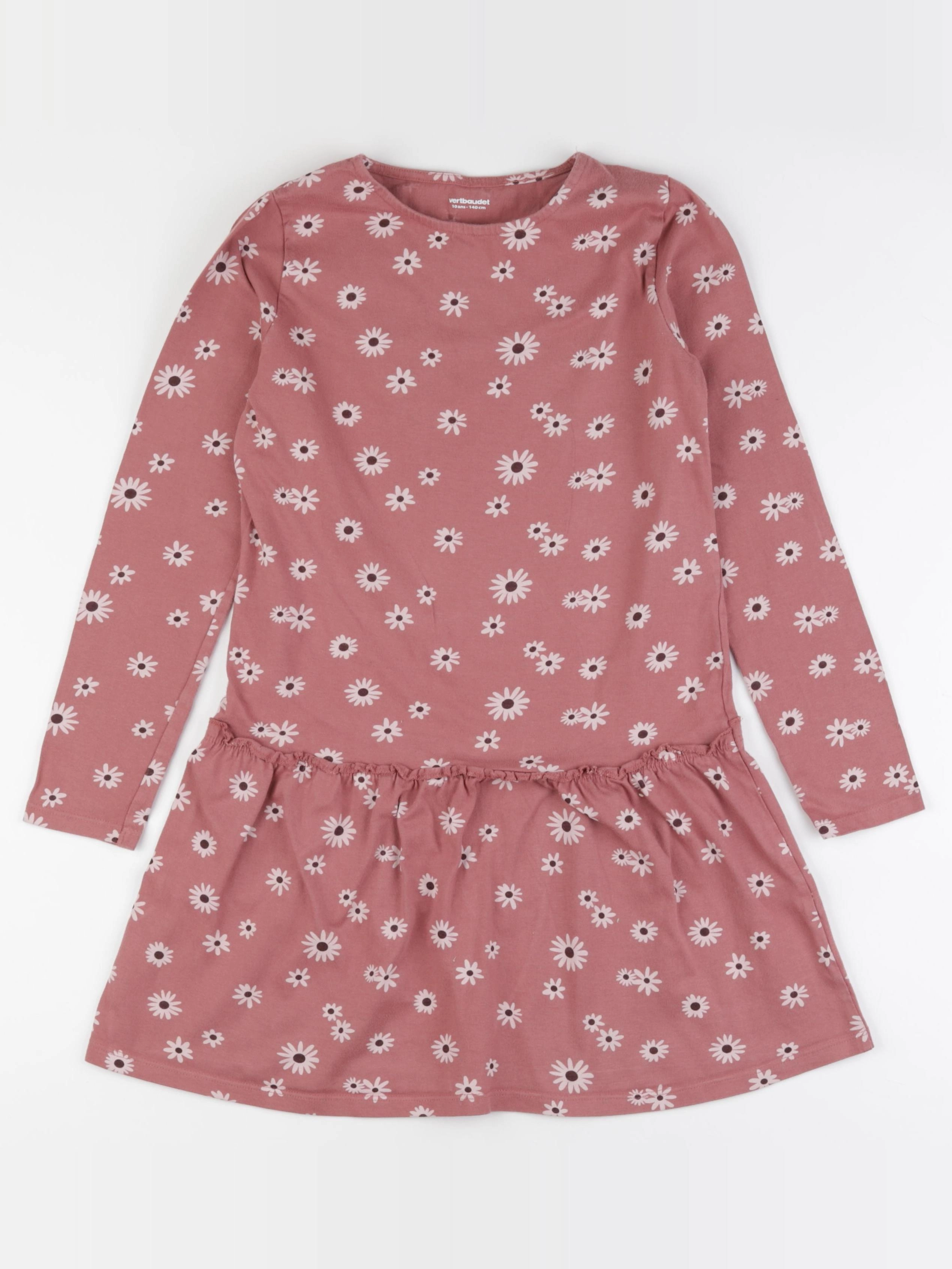 Vertbaudet - robe rose - 10 ans