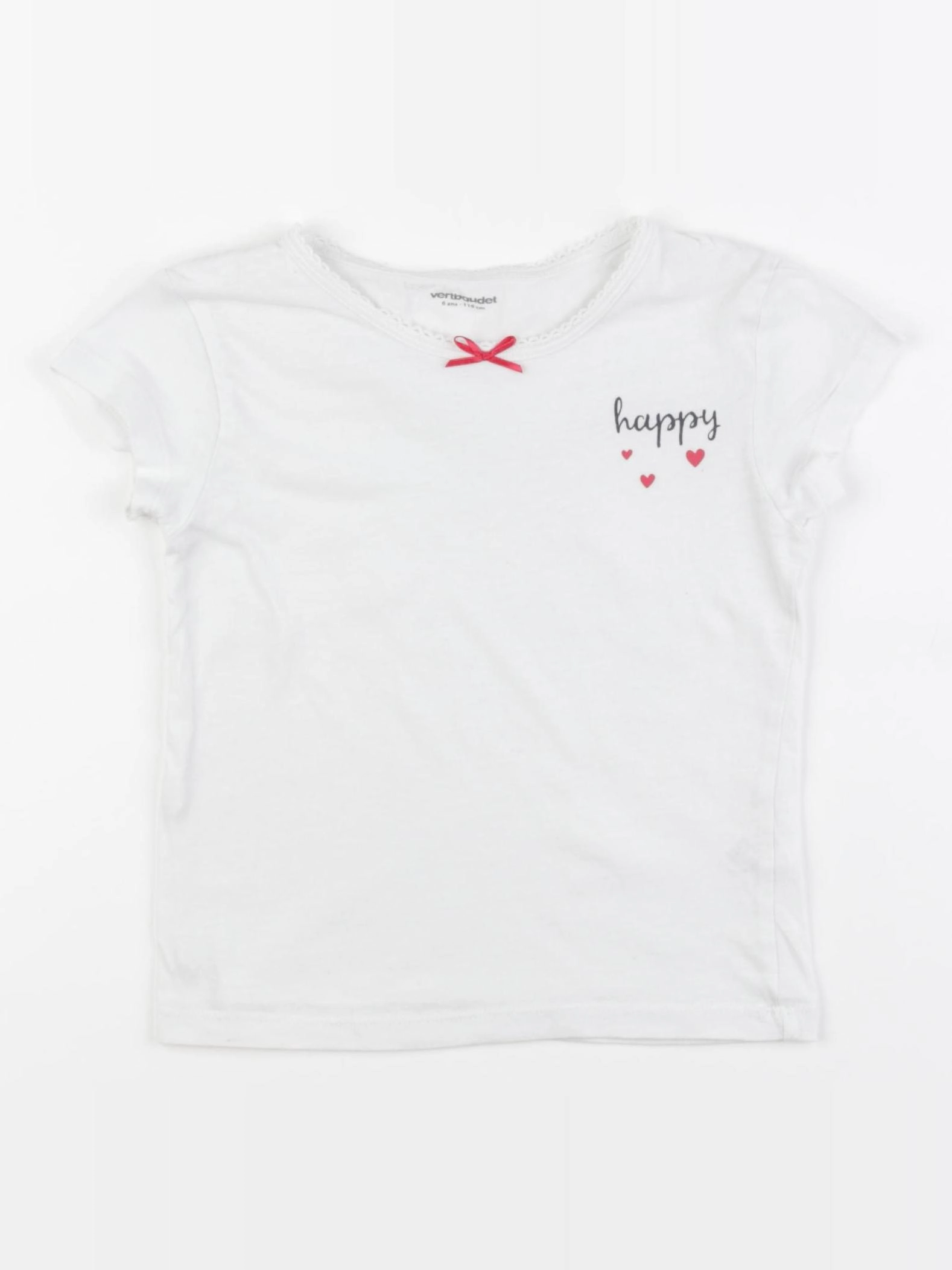Vertbaudet - maillot de corps blanc - 6 ans
