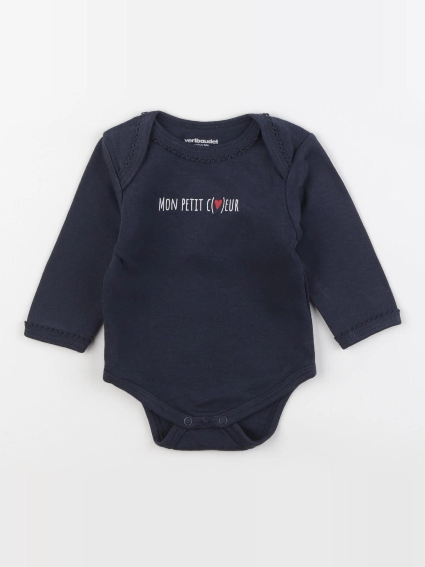 Vertbaudet - body bleu - 3 mois
