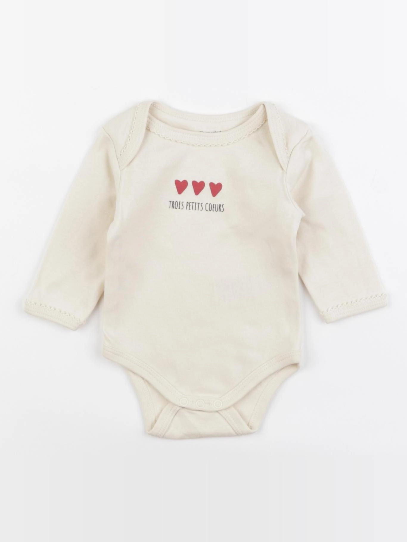 Vertbaudet - body beige - 3 mois