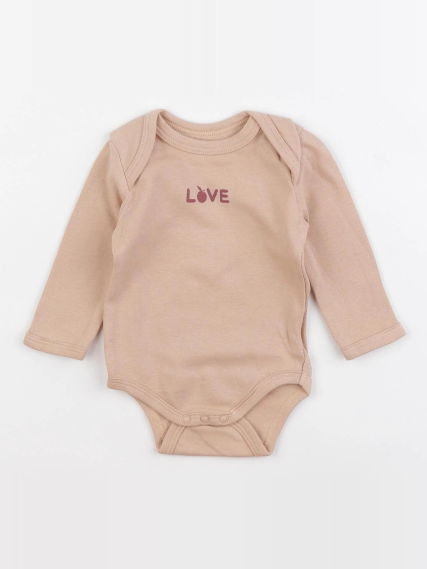 Vertbaudet - body beige - 3 mois
