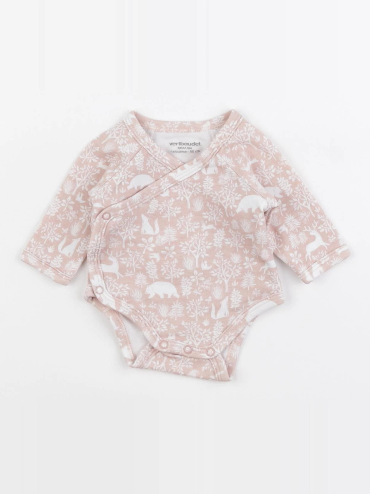 Vertbaudet - body rose - 0 mois