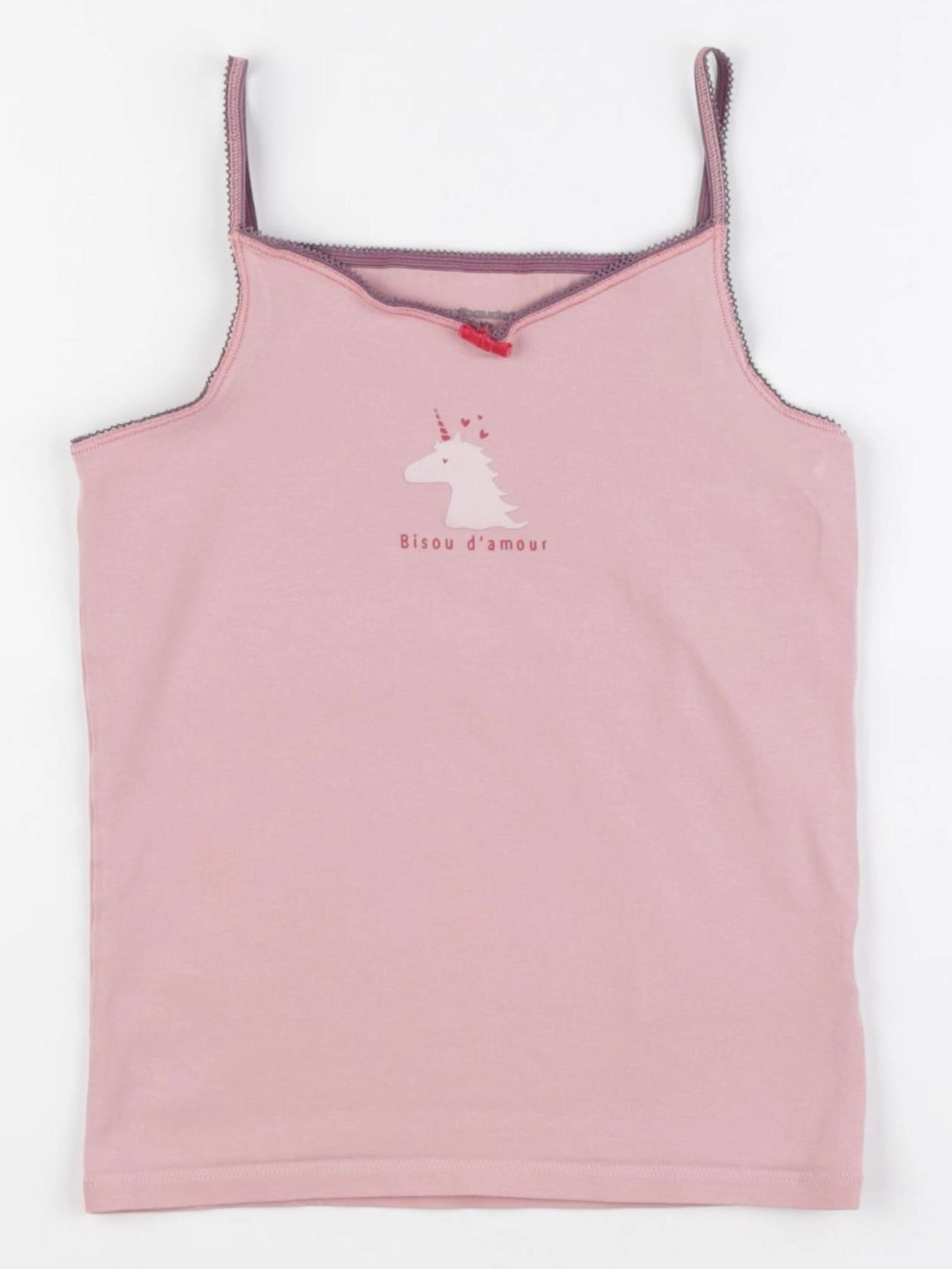 Vertbaudet - maillot de corps coton rose - 8 ans