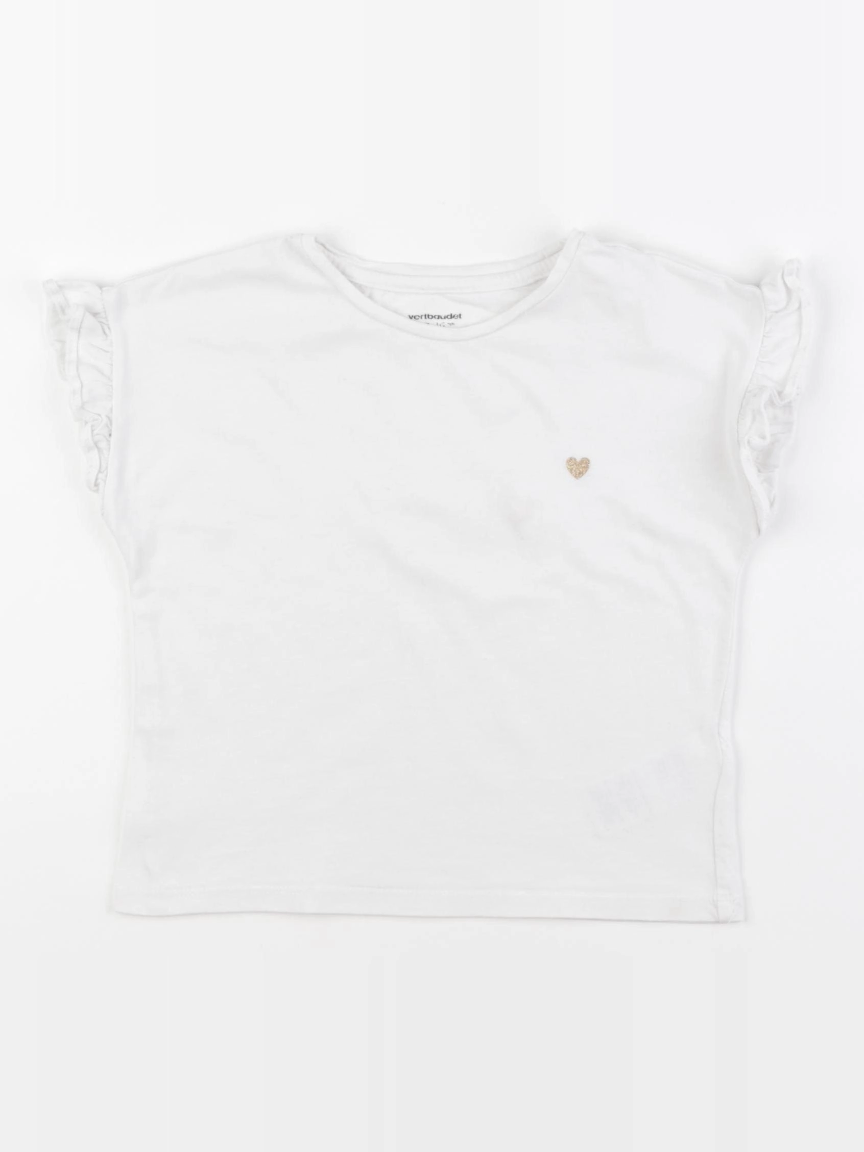 Vertbaudet - tee-shirt blanc - 5 ans