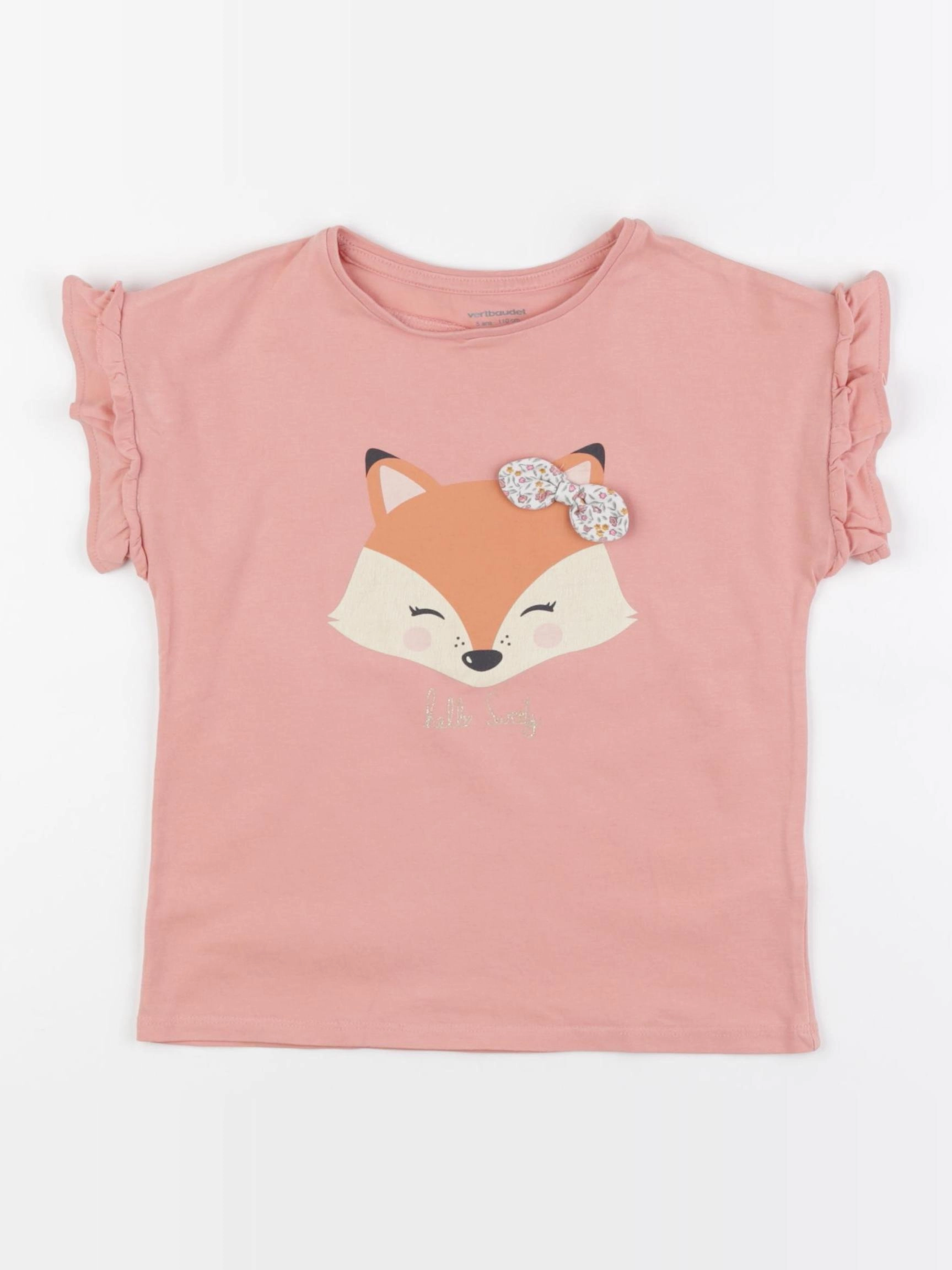 Vertbaudet - tee-shirt rose - 5 ans