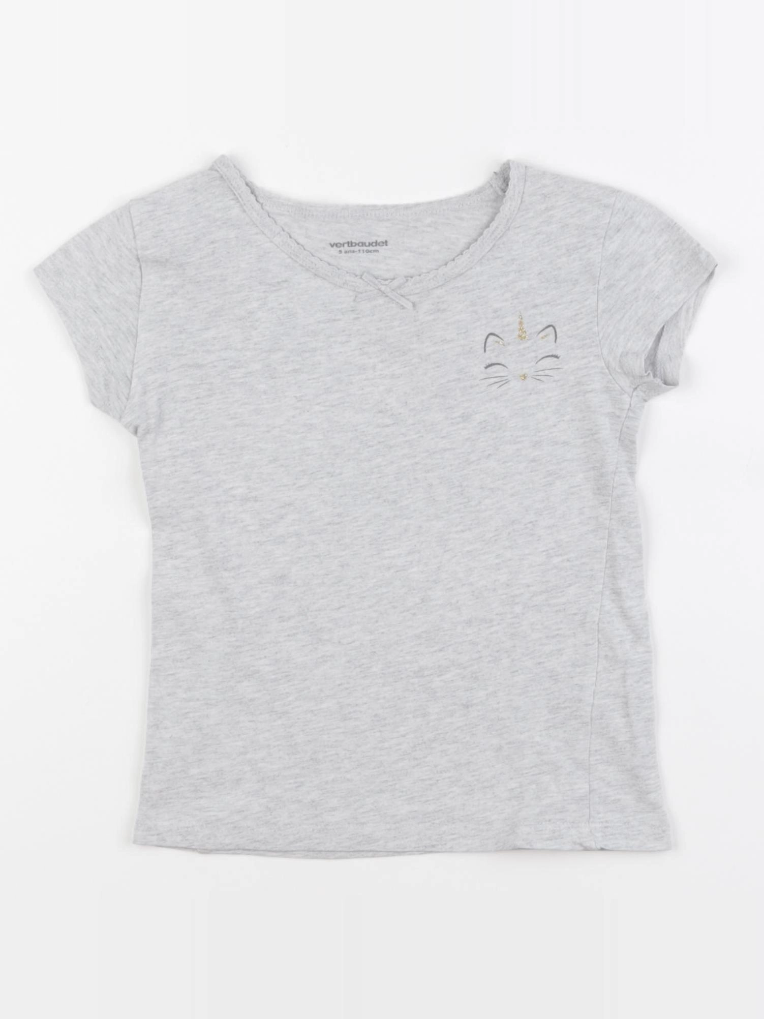 Vertbaudet - maillot de corps gris - 5 ans