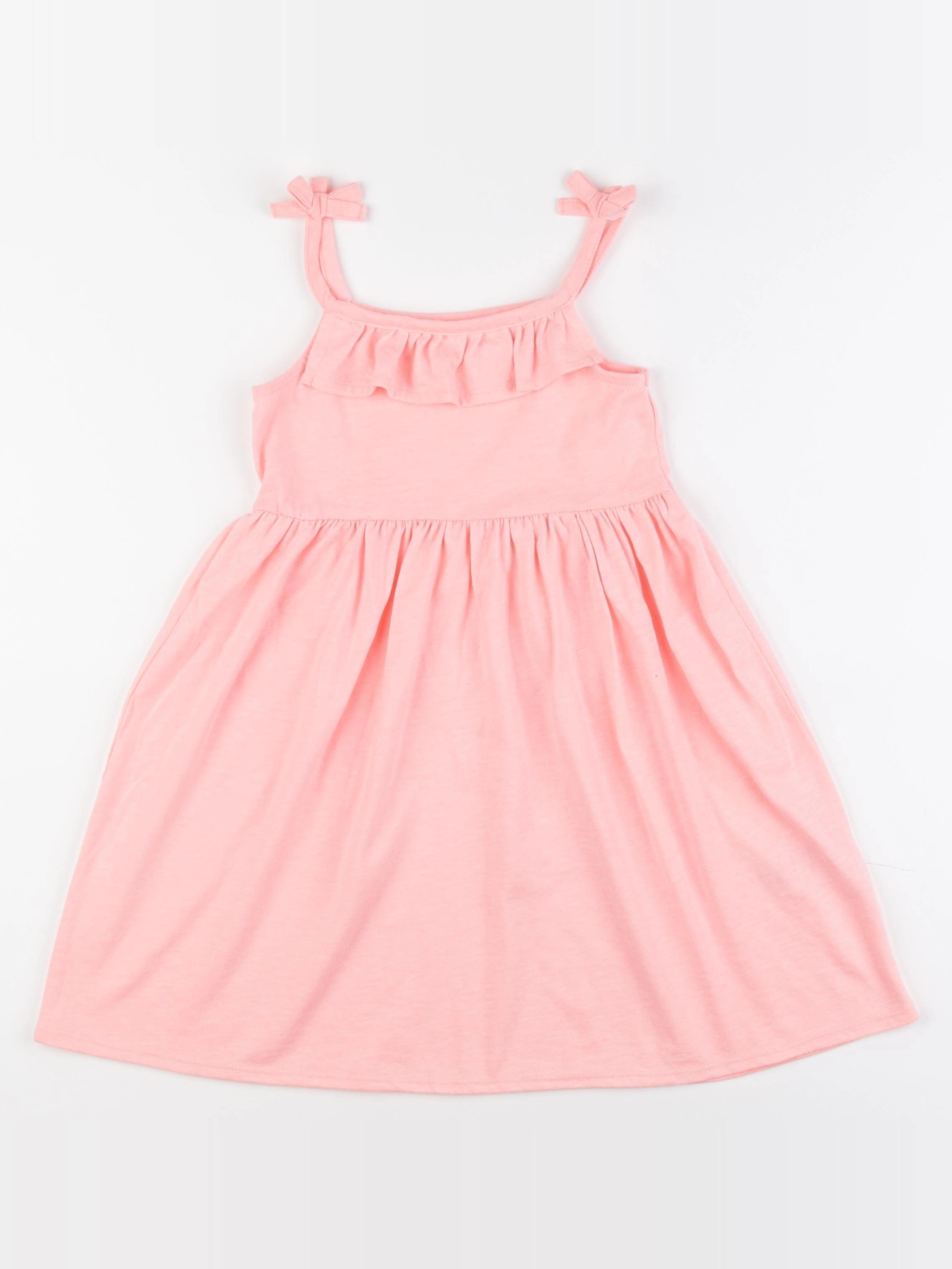 Vertbaudet - robe rose fluo - 5 ans