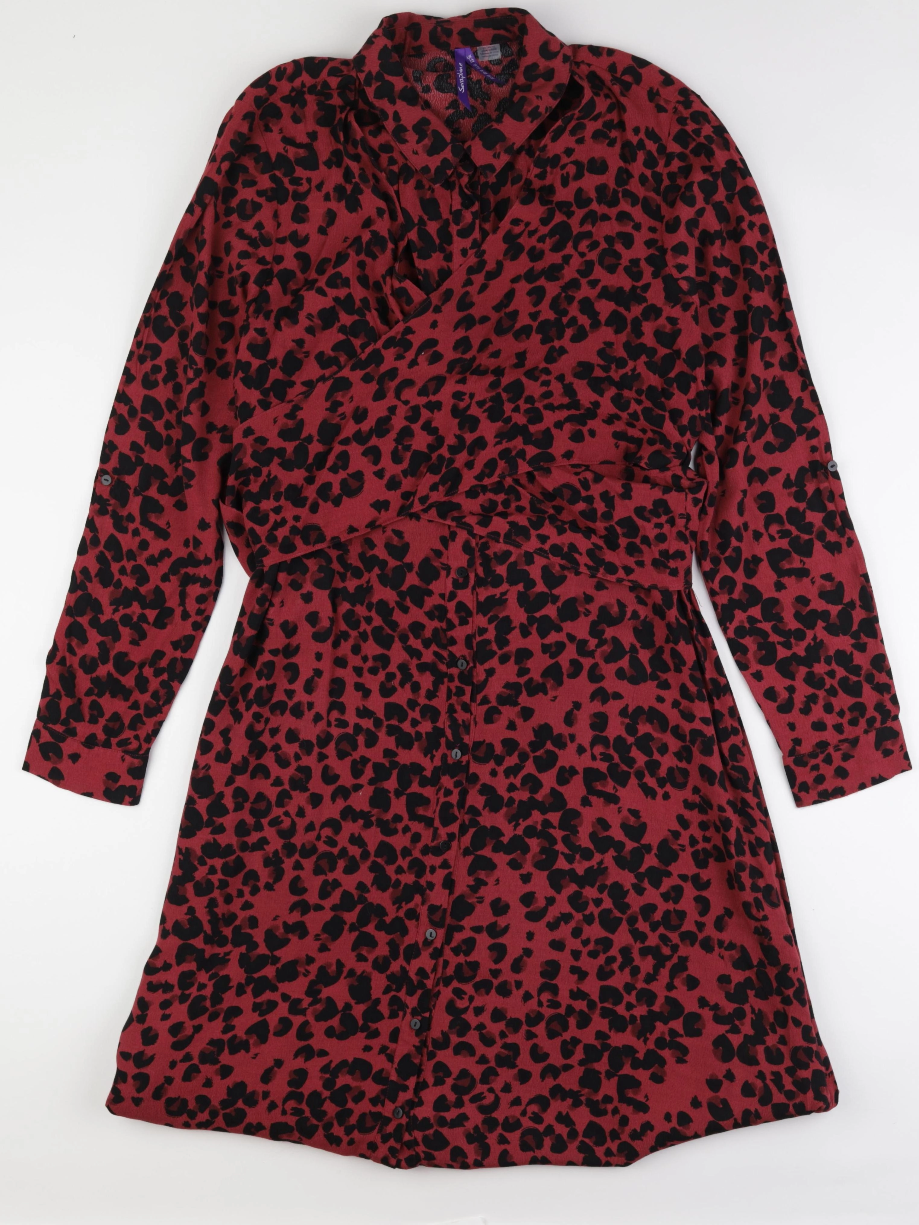 Seraphine - robe grossesse, allaitement rouge, noir - 46