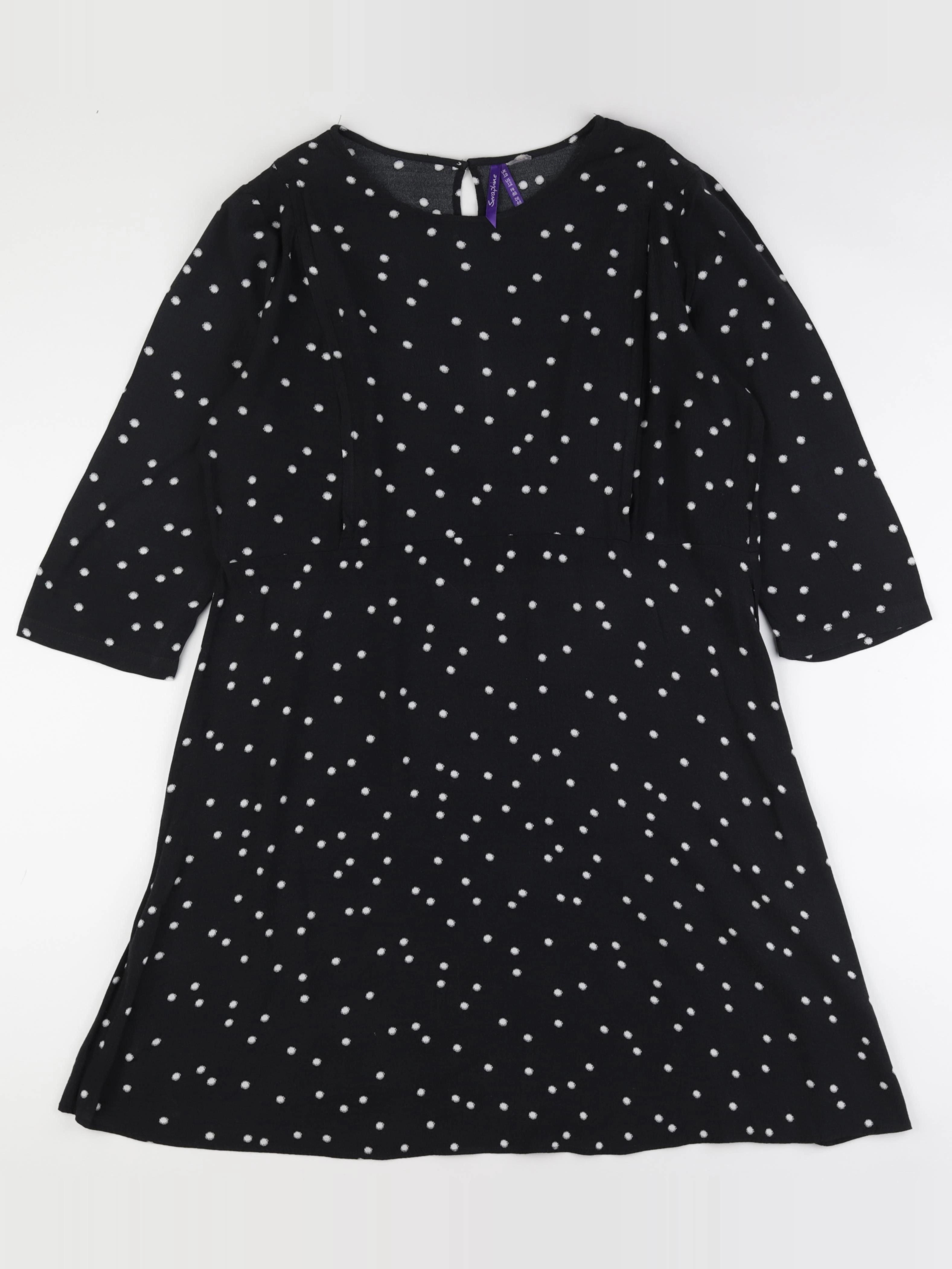 Seraphine - robe grossesse, allaitement noir, blanc - 46