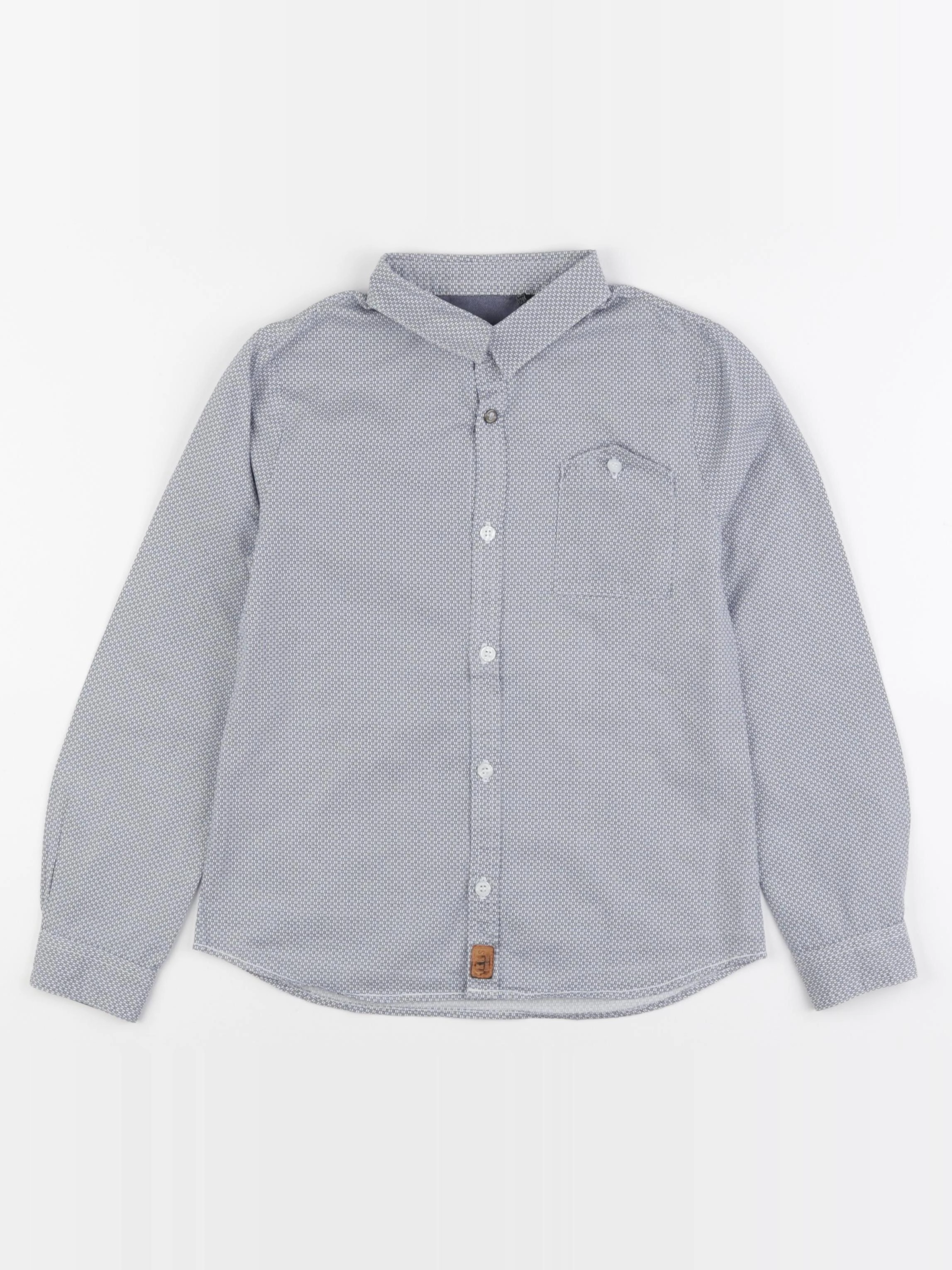 IKKS - chemise bleu, blanc - 8 ans