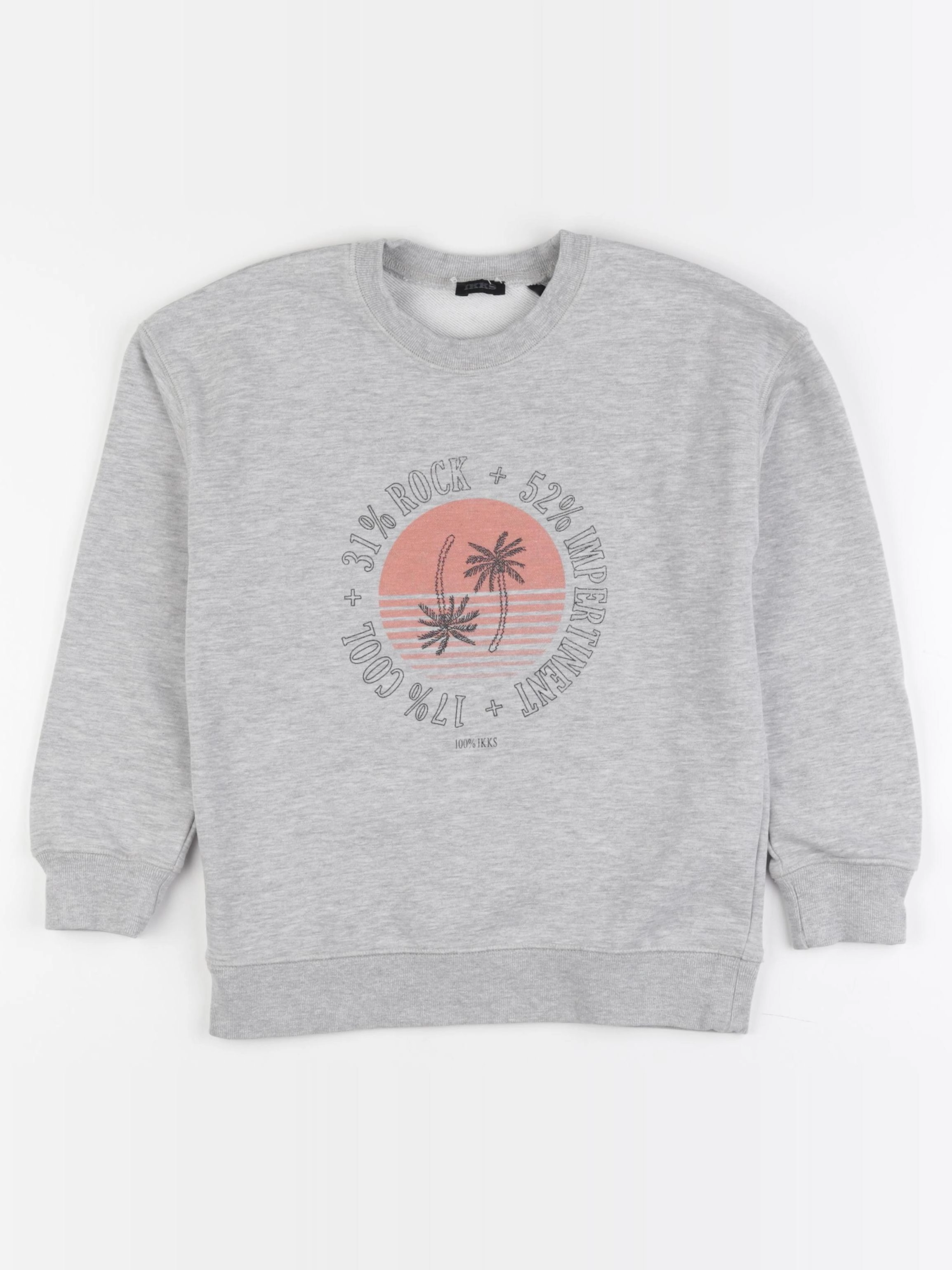 IKKS - sweat gris - 8 ans